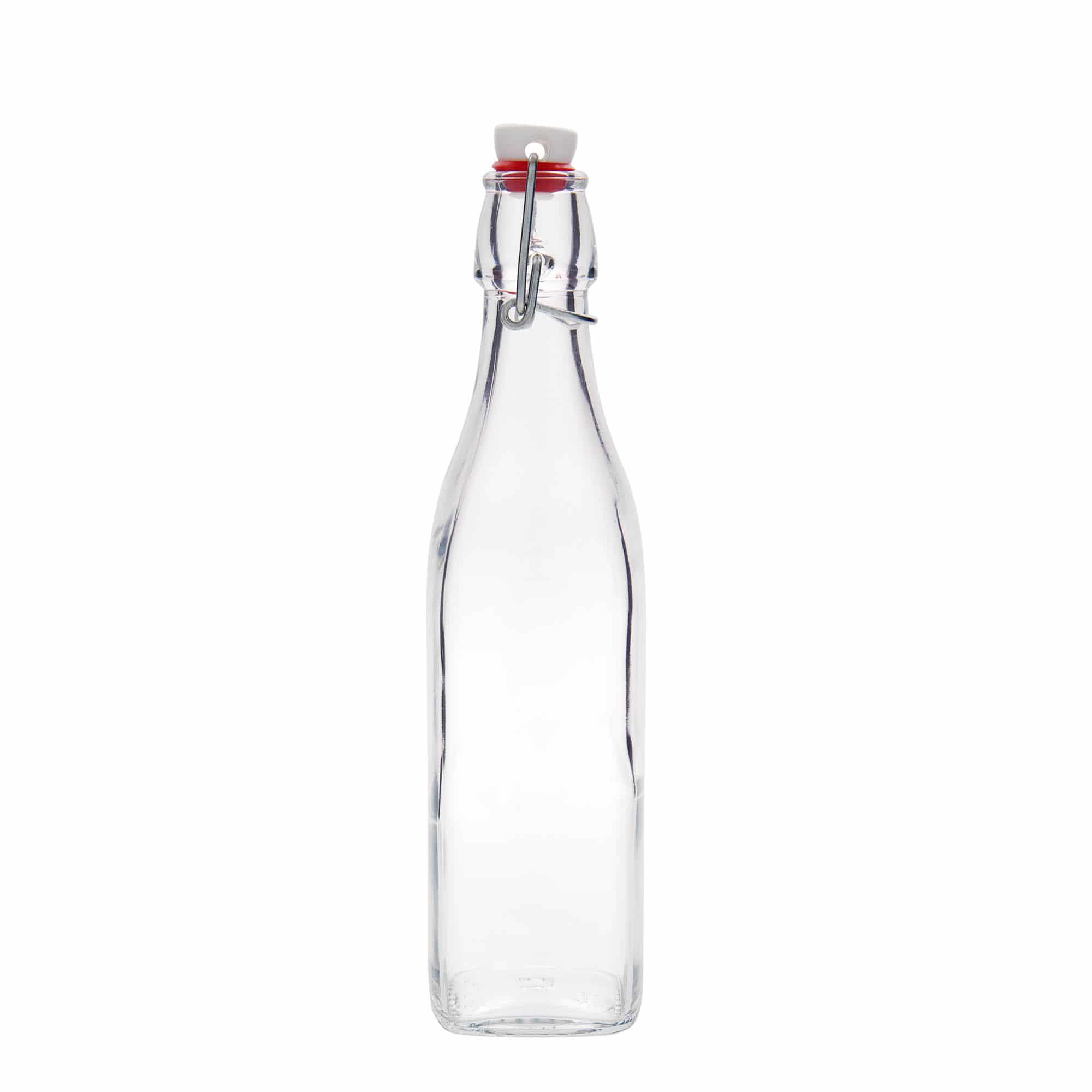 Garrafa de vidro 500 ml 'Swing, quadrada, boca: fecho de alavanca