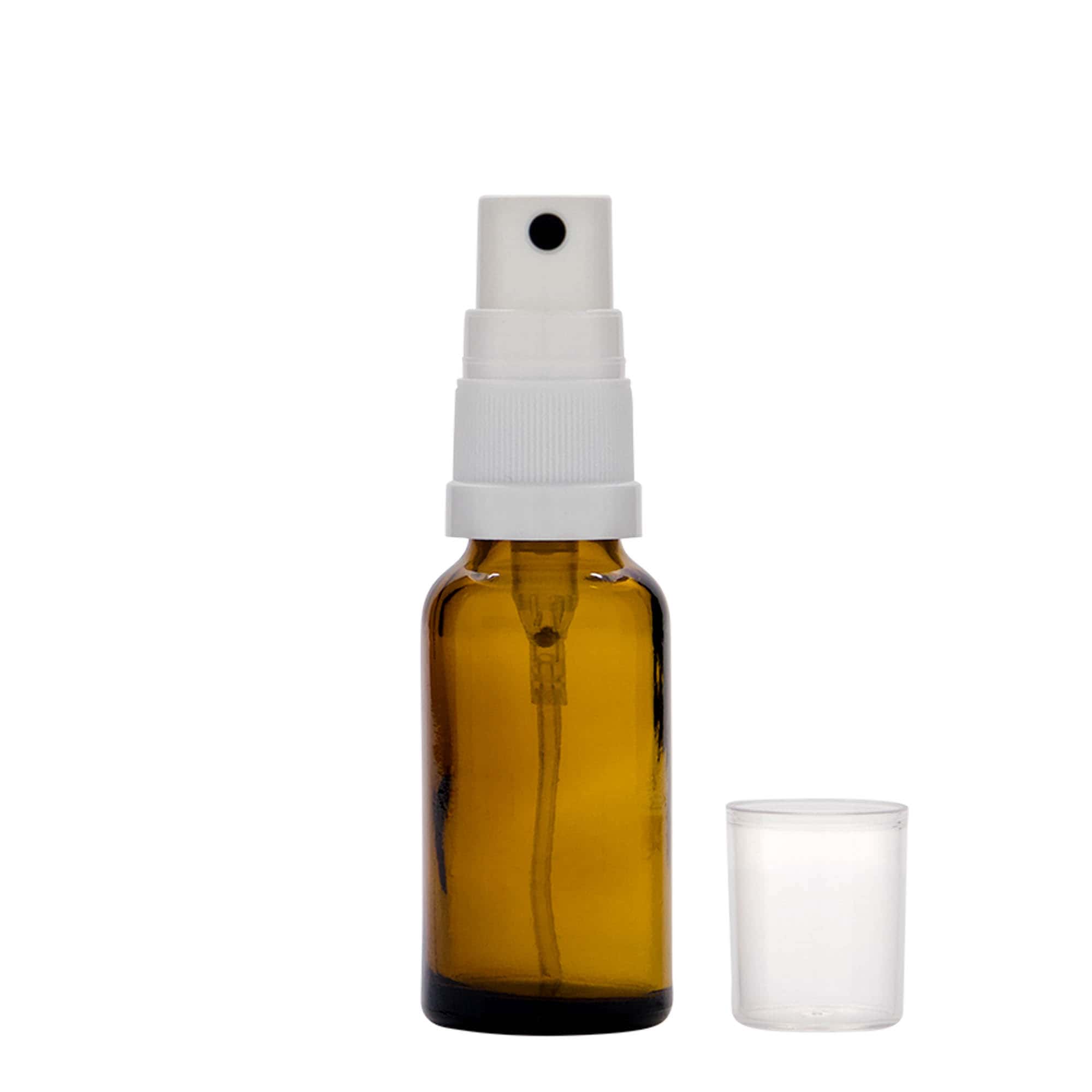 Frasco de spray 20 ml medicamento, vidro, castanho, bocal: DIN 18