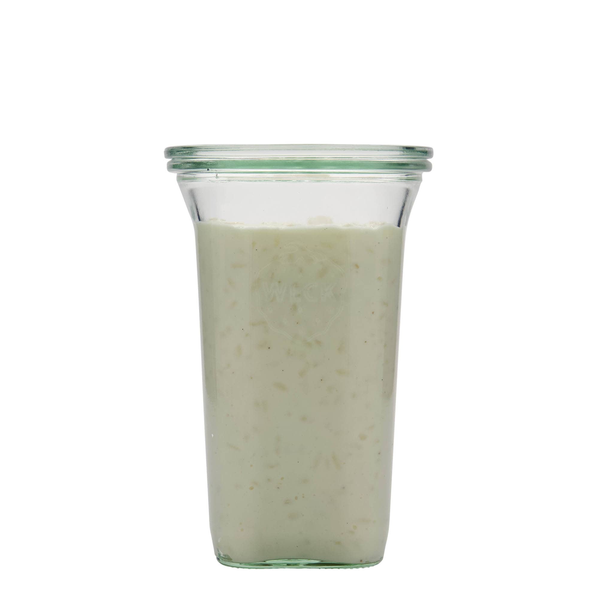 795 ml WECK Quadroglas, quadrado, Abertura: Borda redonda