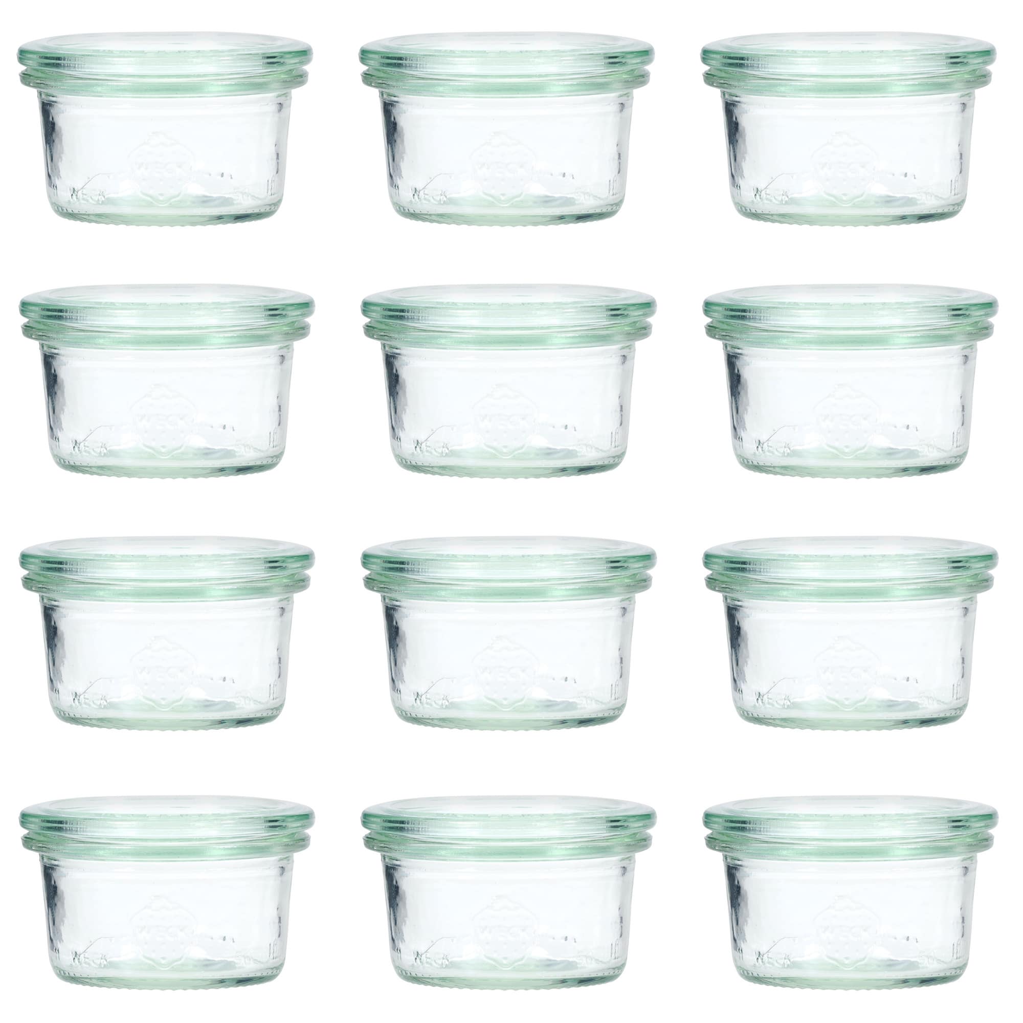 12x 50 ml frasco WECK com tampa de vidro RR 60