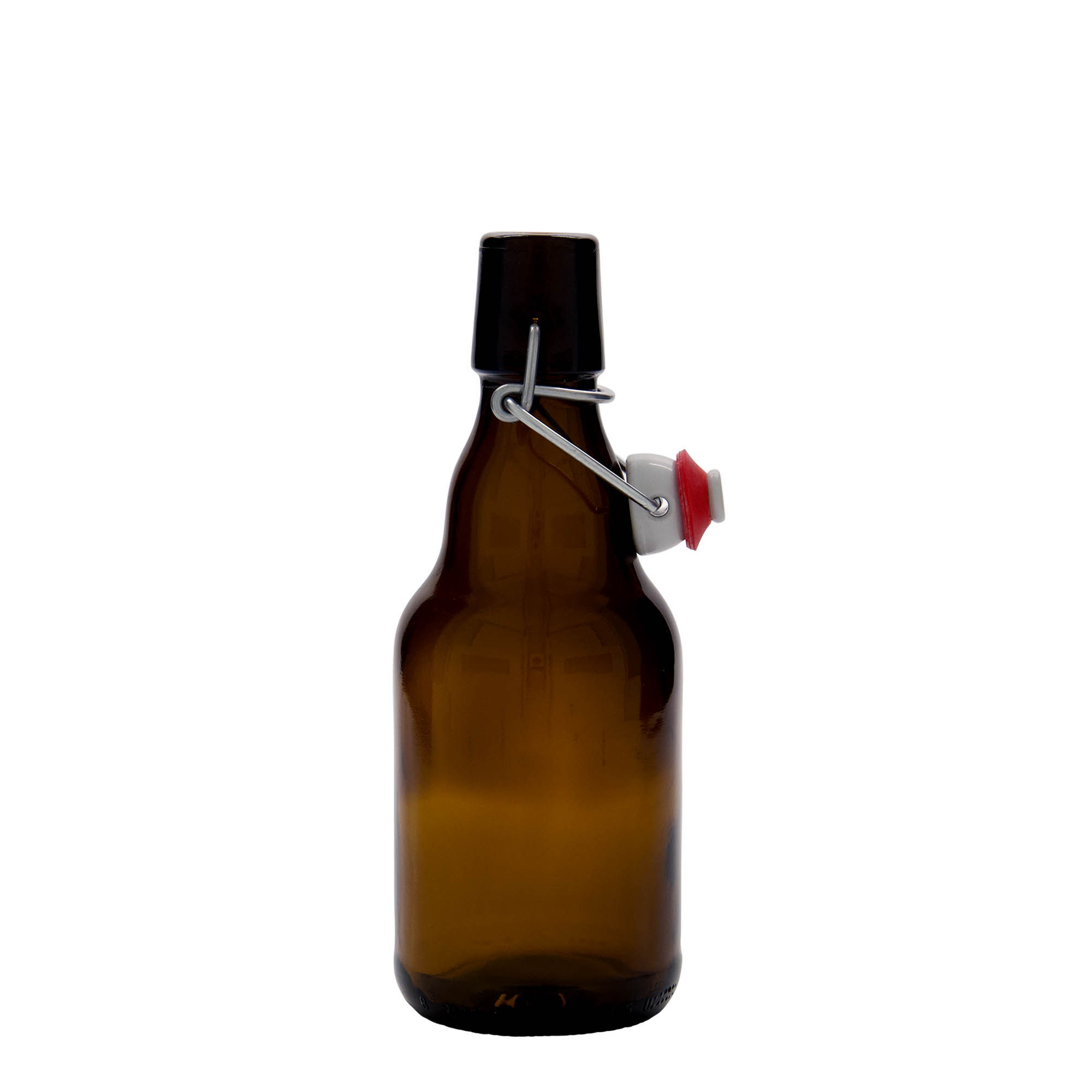 Garrafa de cerveja 330 ml 'Steinie', vidro, castanha, boca: fecho de mola