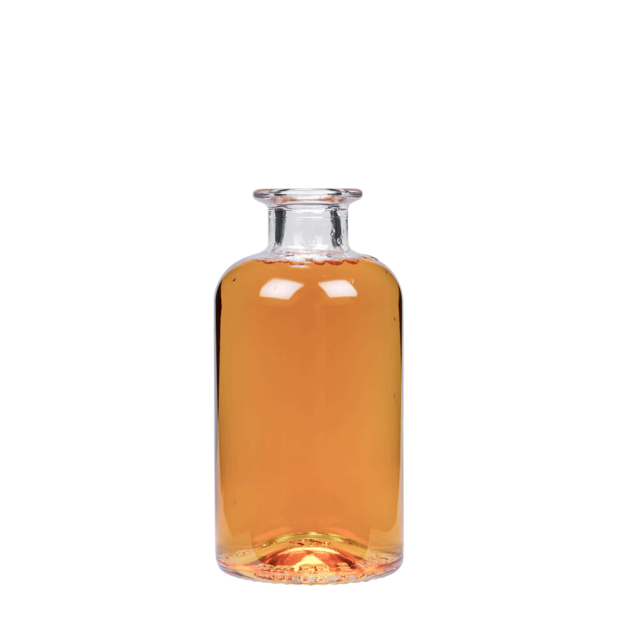 Frasco de vidro de 250 ml, tipo farmacêutico, boca: cortiça