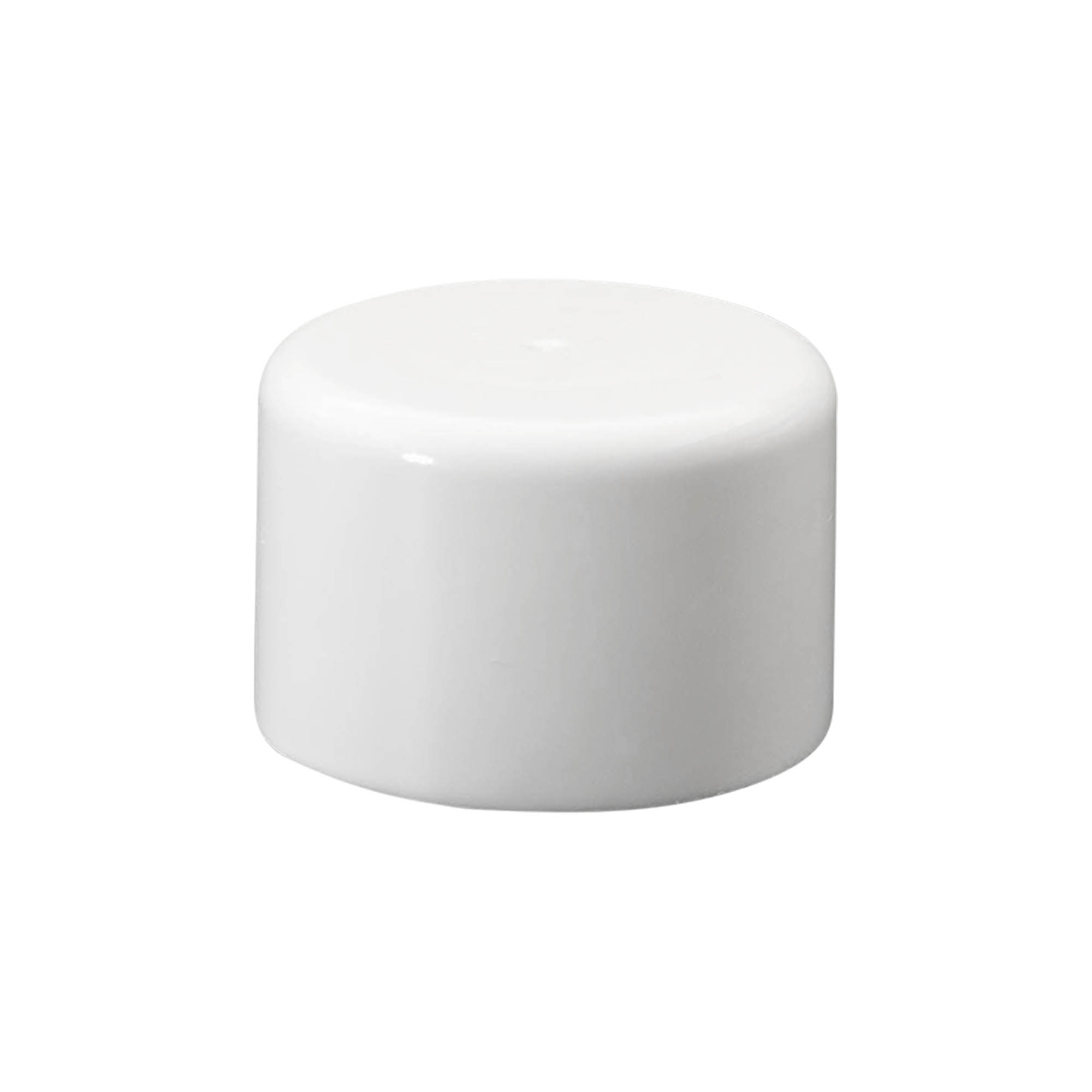 Tampa de rosca para garrafa redonda com inserto de seringa, plástico PE, branco, para abertura: GL 22 Tampa de rosca para garrafa redonda com inserto de seringa, plástico PE, branco, para abertura: GL 22