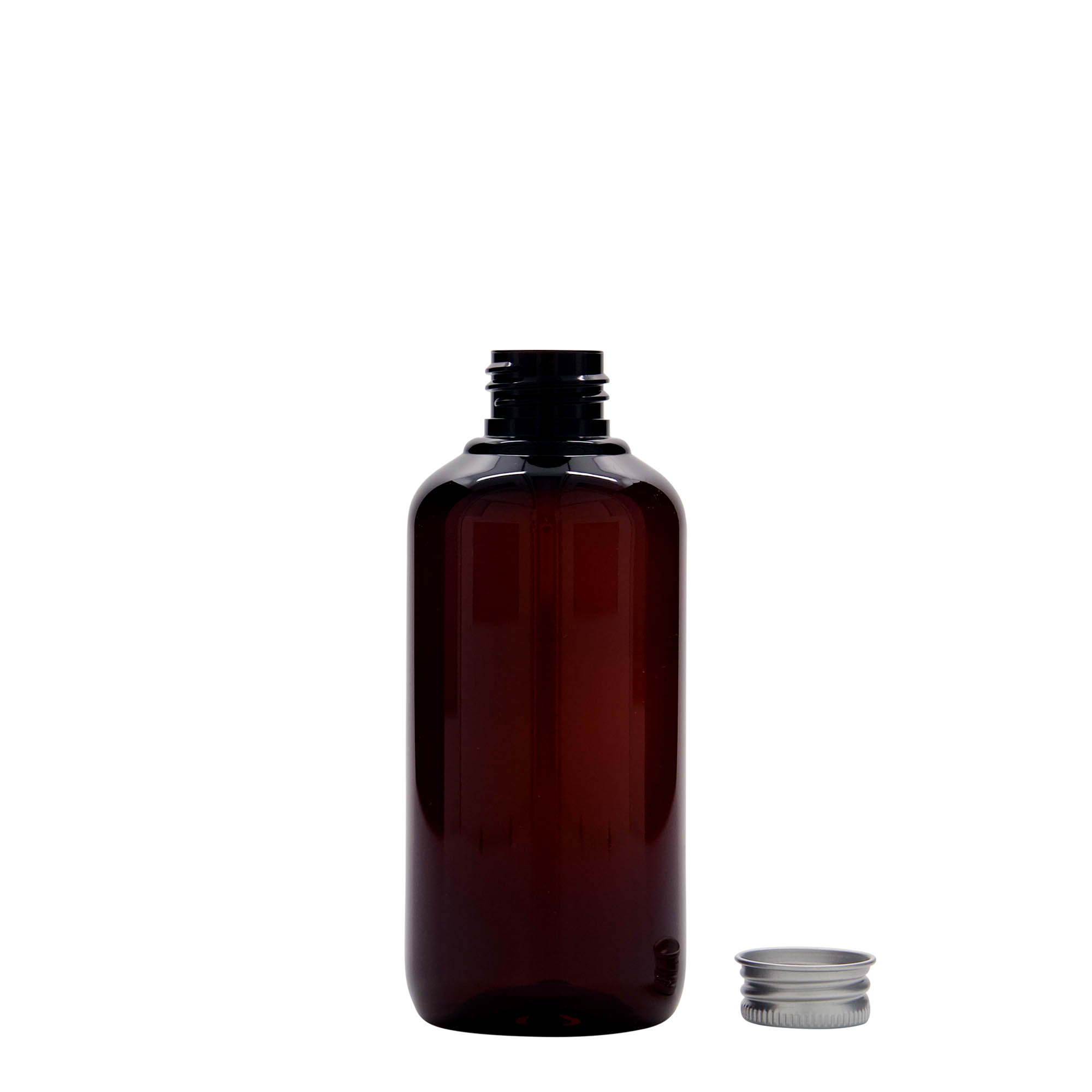 200 ml garrafa de plástico reciclado 'Victor's Best', PCR, castanha, boca: 24/410 200 ml garrafa de plástico reciclado 'Victor's Best', PCR, castanha, boca: 24/410
