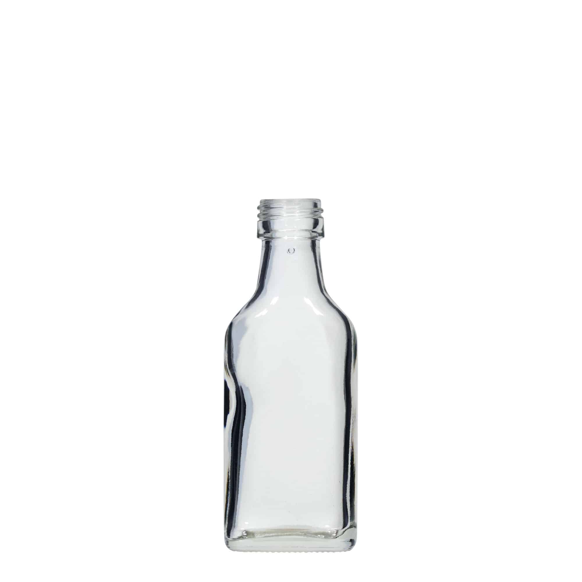 40 ml Garrafa de bolso, retangular, boca: PP 22 40 ml Garrafa de bolso, retangular, boca: PP 22