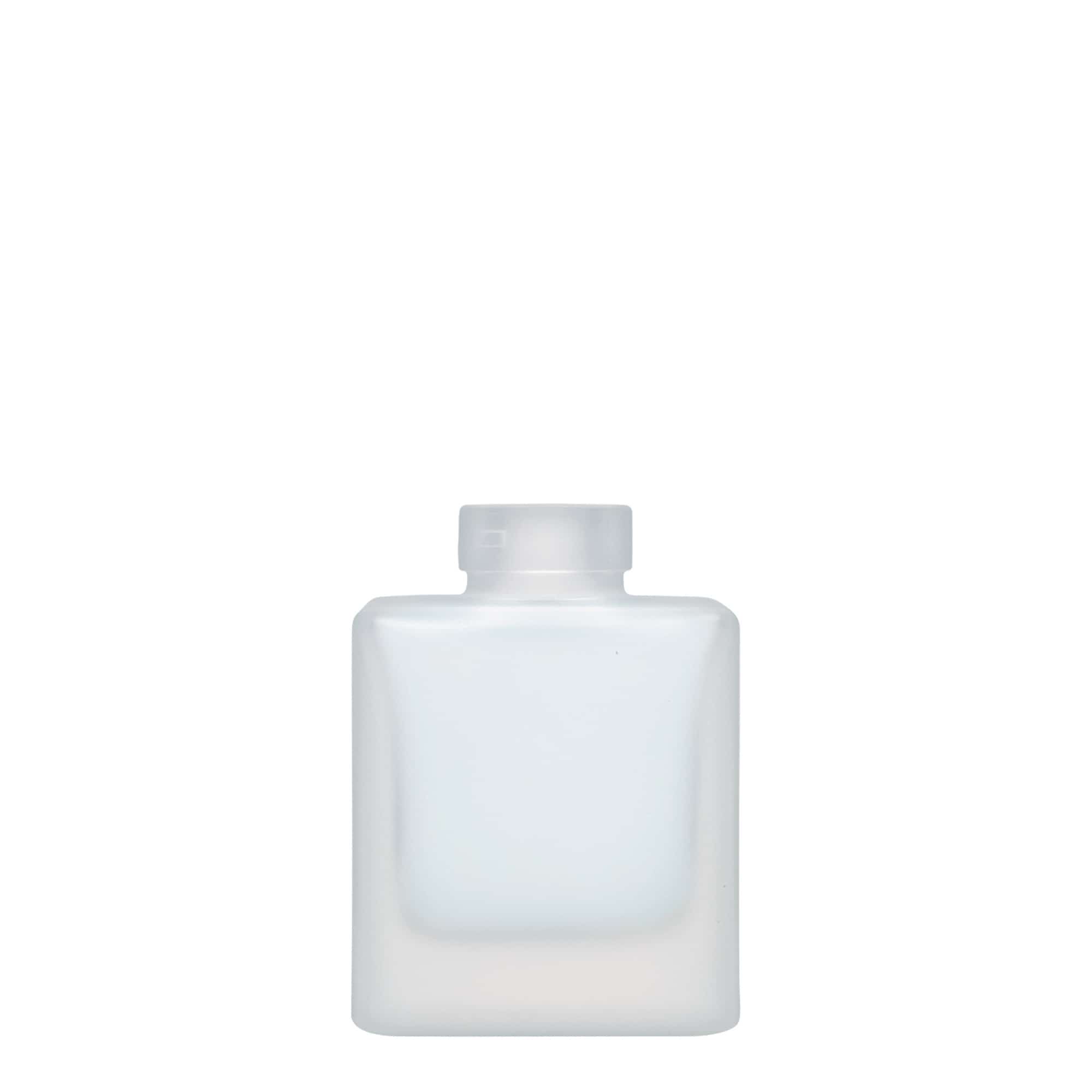 100 ml Garrafa de vidro 'Cube', quadrada, gelo, boca: Cortiça 100 ml Garrafa de vidro 'Cube', quadrada, gelo, boca: Cortiça