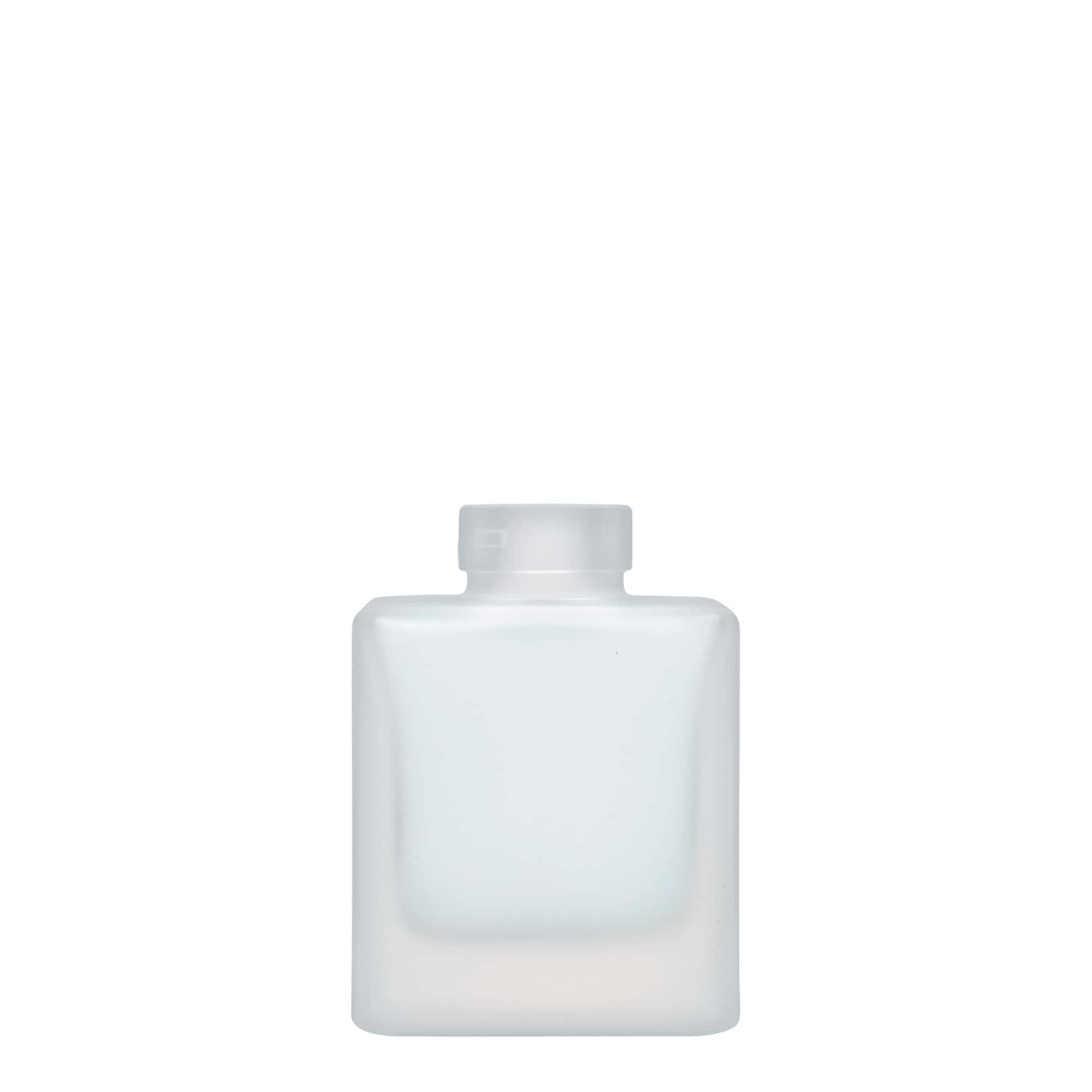 Frasco de vidro de 100 ml 'Cube', quadrado, fosco, boca: cortiça