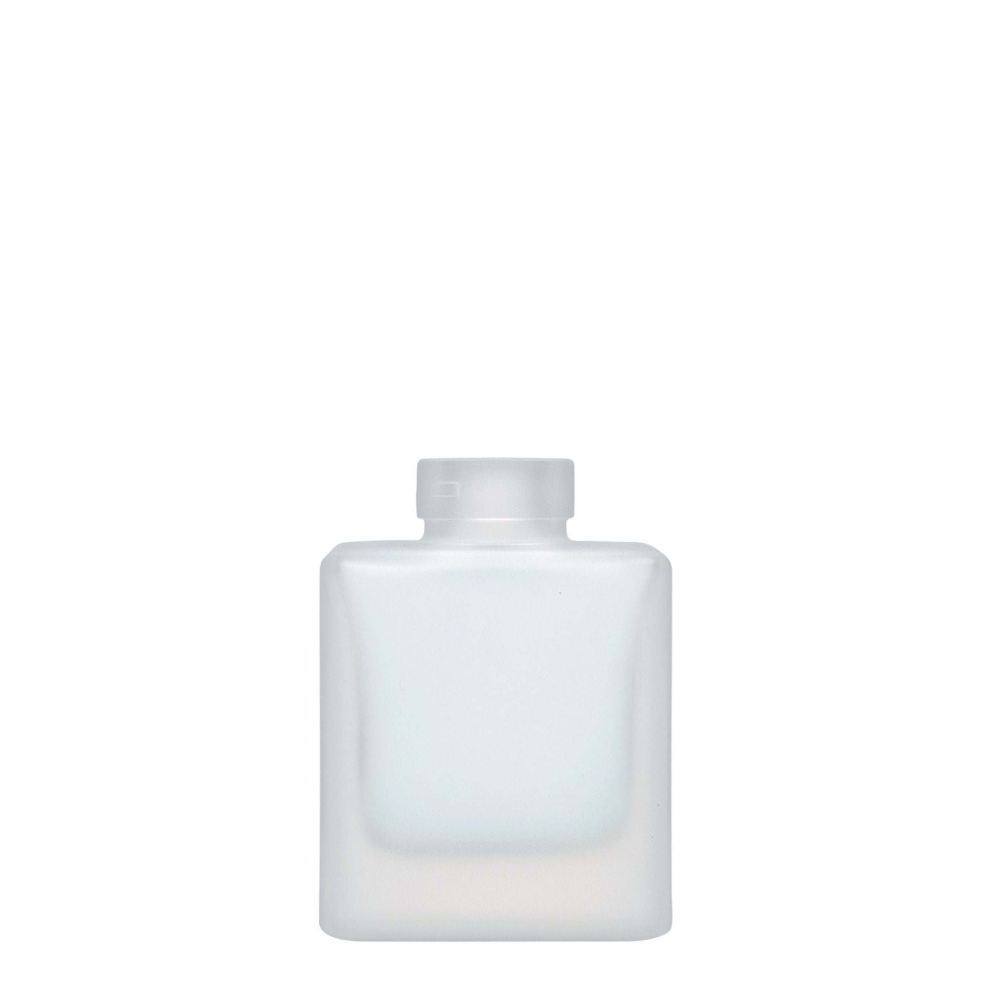 Frasco de vidro de 100 ml 'Cube', quadrado, fosco, boca: cortiça Frasco de vidro de 100 ml 'Cube', quadrado, fosco, boca: cortiça