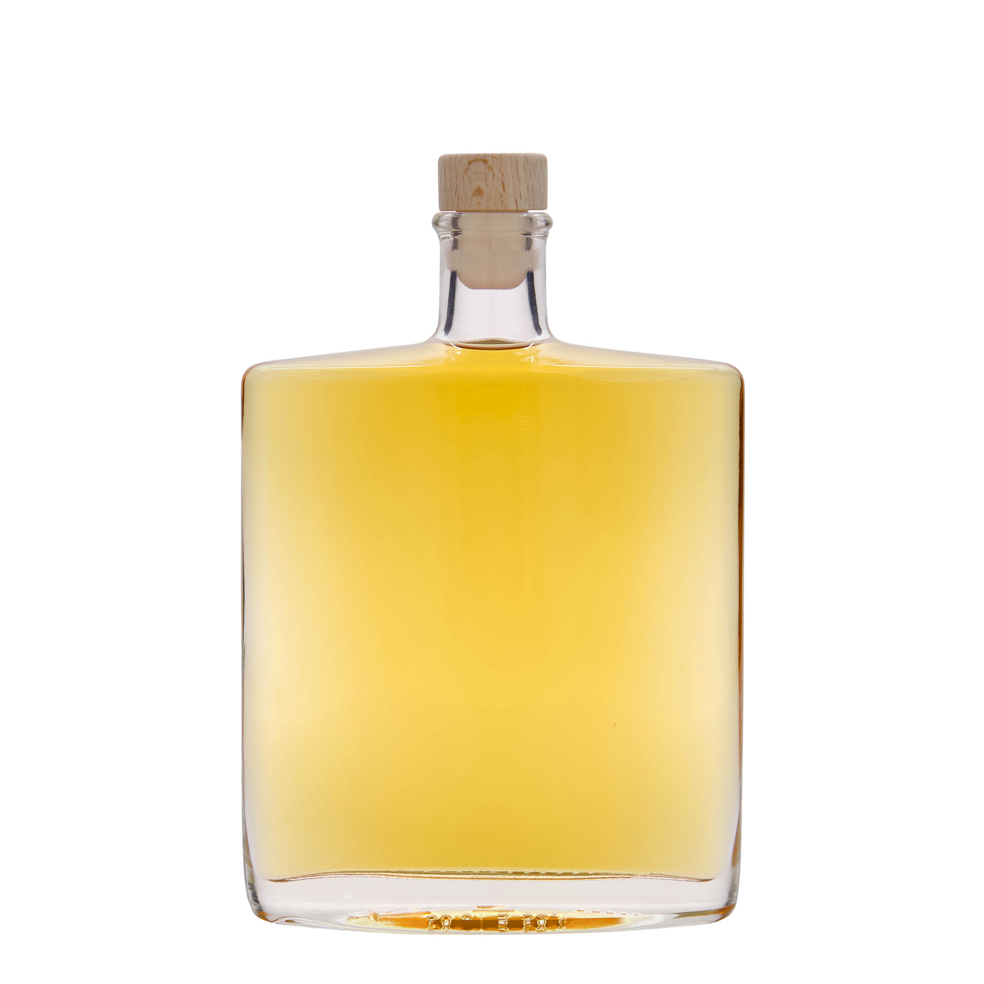 Garrafa de vidro de 500 ml 'Zorbas', oval, boca: cortiça Garrafa de vidro de 500 ml 'Zorbas', oval, boca: cortiça