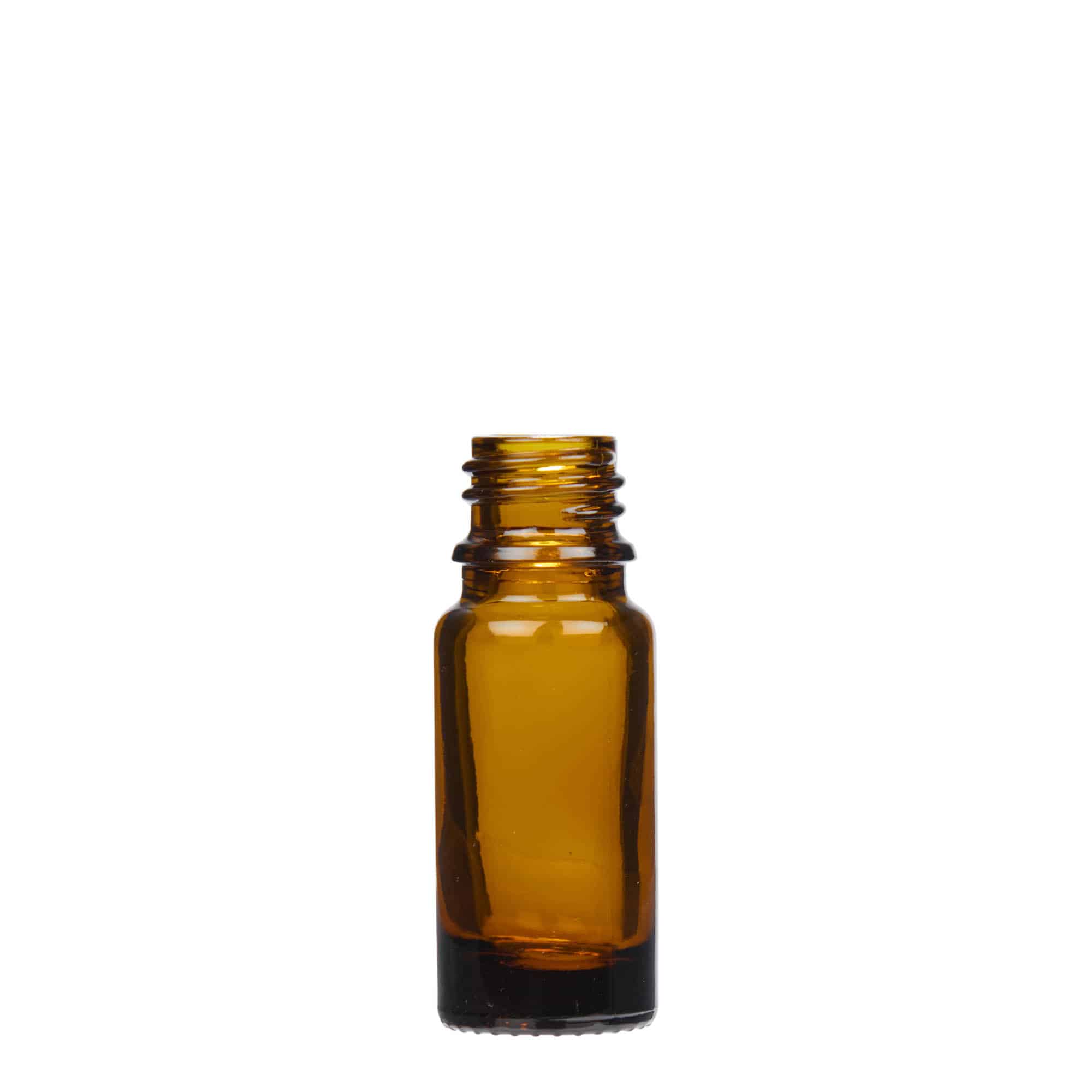 Frasco conta-gotas de 10 ml para medicamentos, vidro, castanho, bocal: DIN 18 Frasco conta-gotas de 10 ml para medicamentos, vidro, castanho, bocal: DIN 18