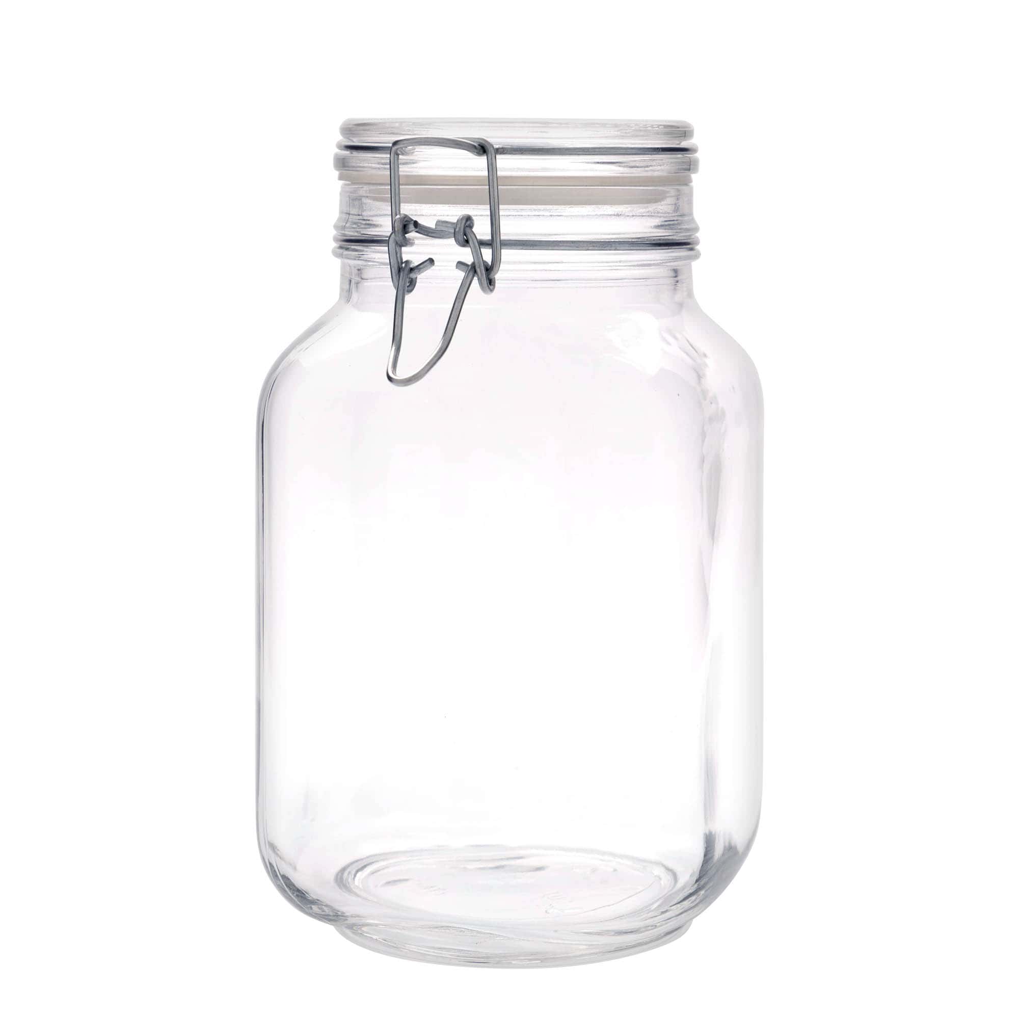 Frasco de vidro com fecho de arame 'Fido', quadrado, 2.000 ml, abertura: fecho de arame