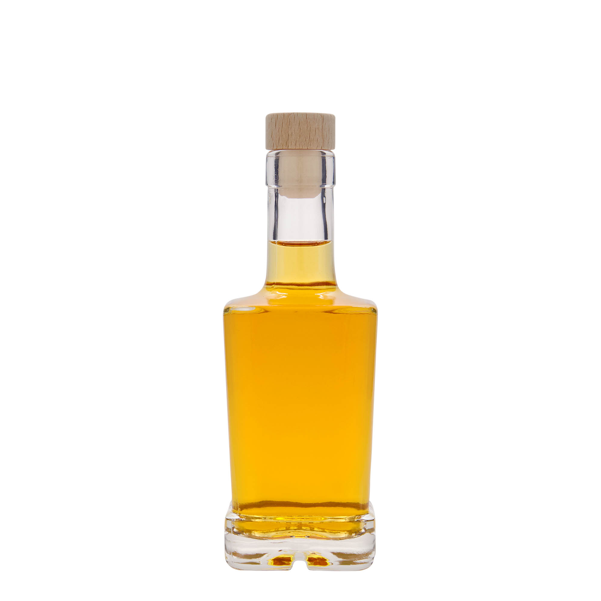 Garrafa de vidro de 250 ml 'Rene', quadrada, abertura: cortiça Garrafa de vidro de 250 ml 'Rene', quadrada, abertura: cortiça