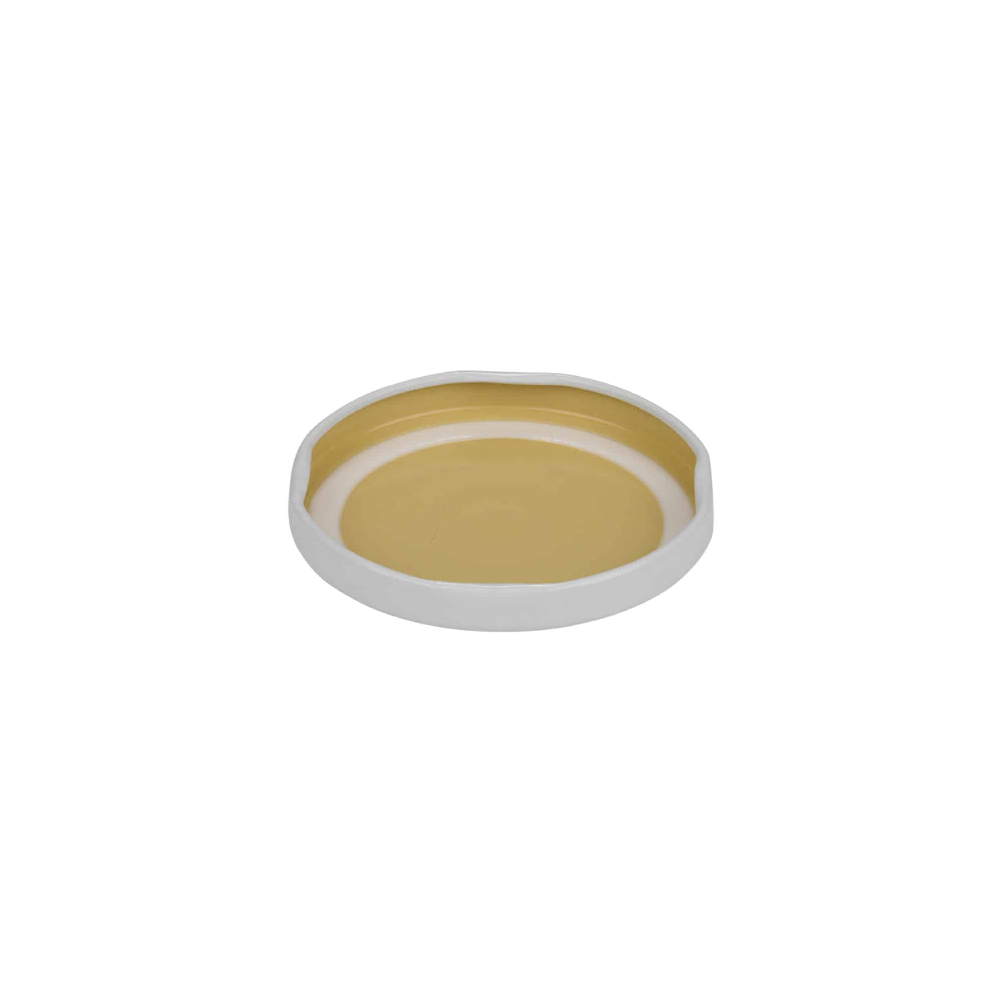 Tampa Twist-Off, folha de flandres, branco, para boca: TO 63