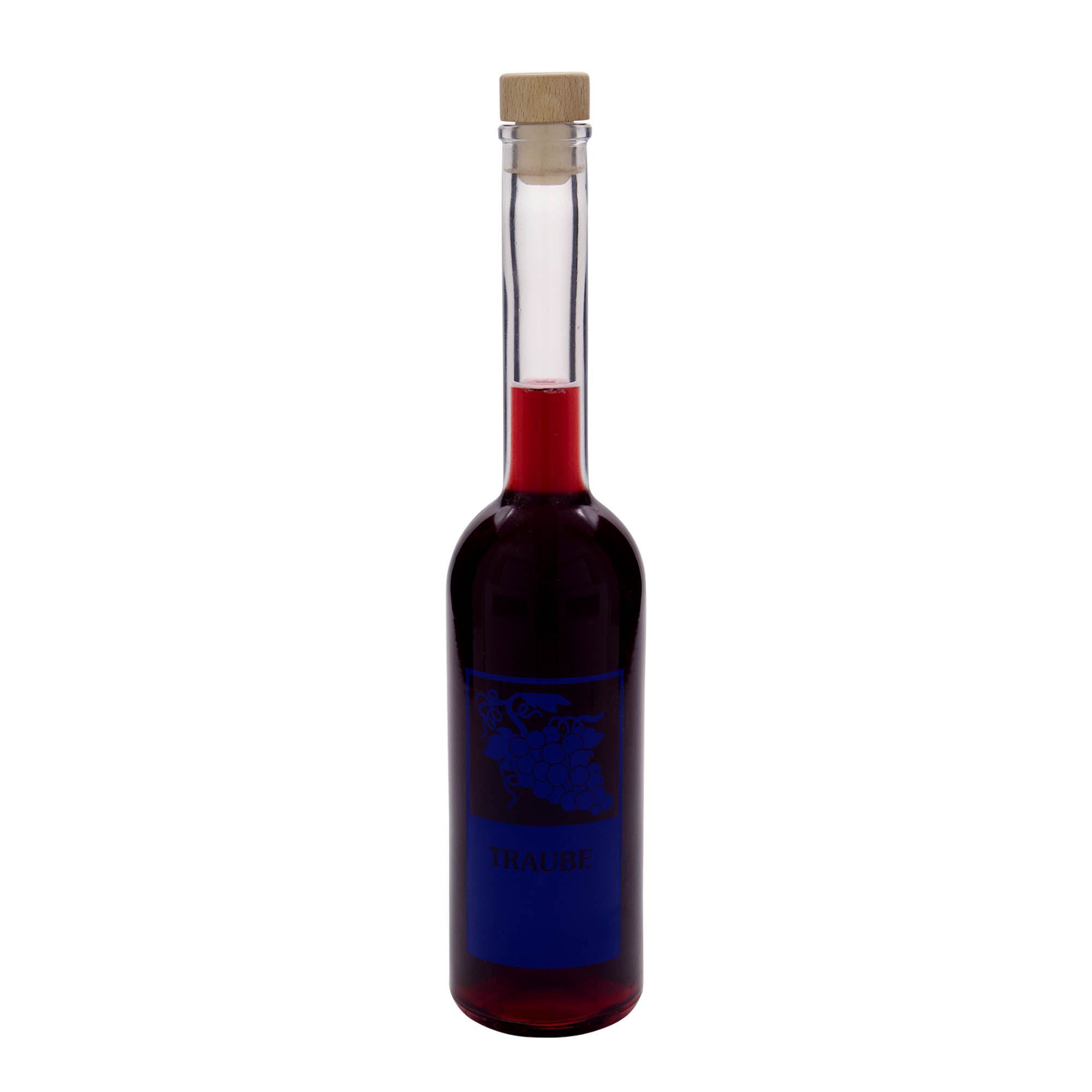 Garrafa de vidro de 500 ml 'Opera', motivo: uva, boca: cortiça