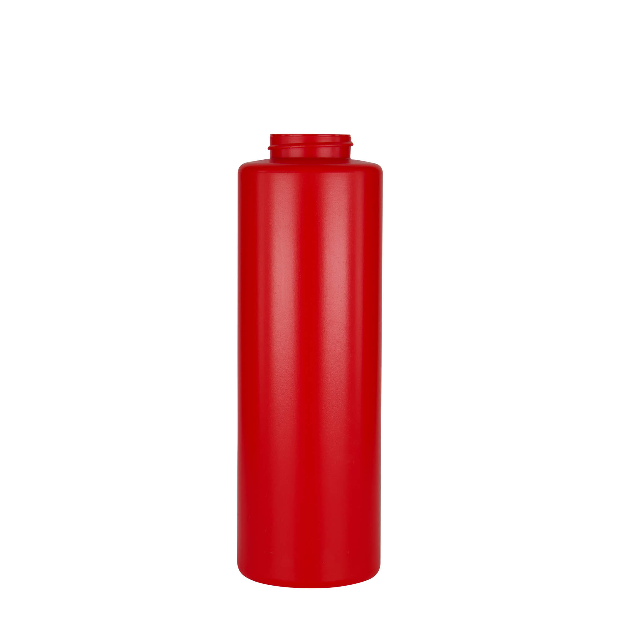 Frasco para molhos de 500 ml, plástico LDPE, vermelho, bocal: 38/400