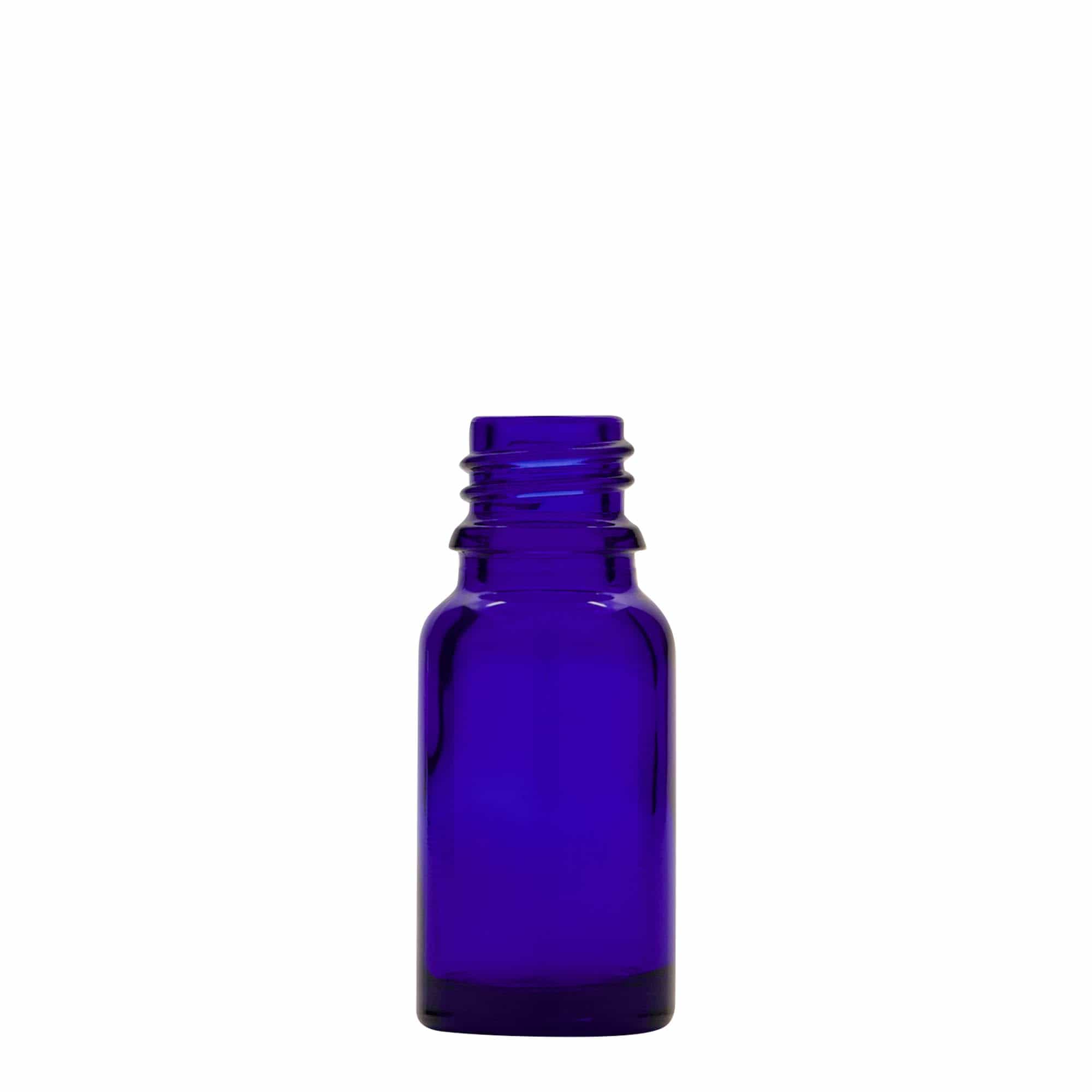 Frasco conta-gotas de 10 ml para medicamentos, vidro, azul royal-vermelho, bocal: DIN 18 Frasco conta-gotas de 10 ml para medicamentos, vidro, azul royal-vermelho, bocal: DIN 18