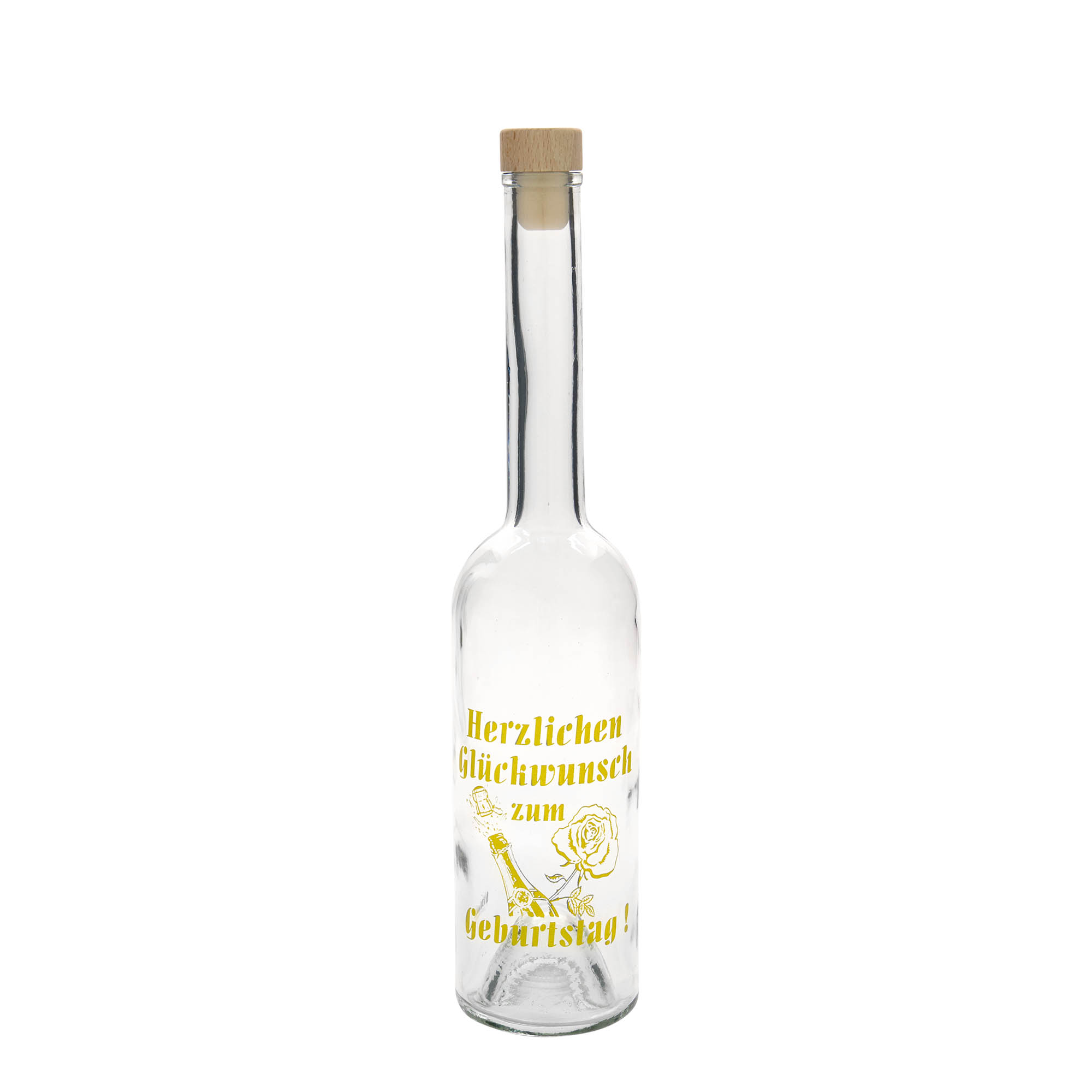 Garrafa de vidro de 500 ml Maximo impressa 'Carnaval', Boca: Cortiça Garrafa de vidro de 500 ml Maximo impressa 'Carnaval', Boca: Cortiça