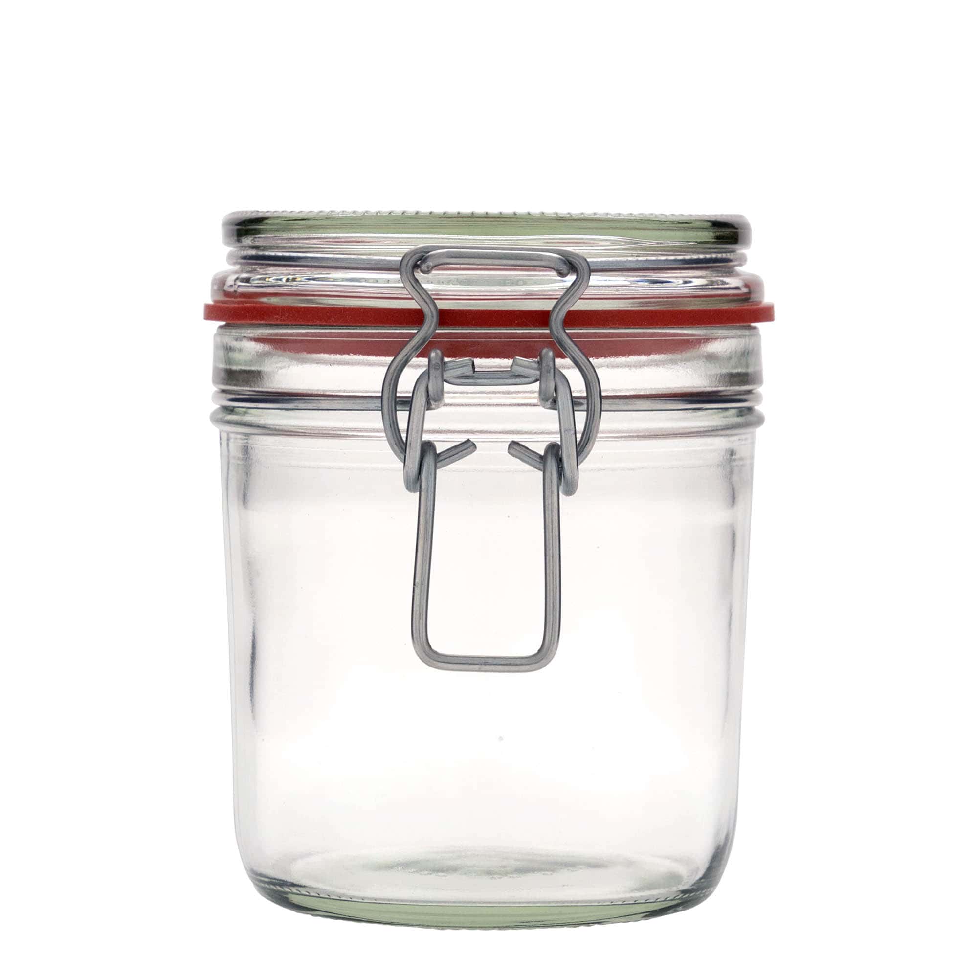 Frasco de vidro com tampa de arame de 530 ml, boca: fecho de arame