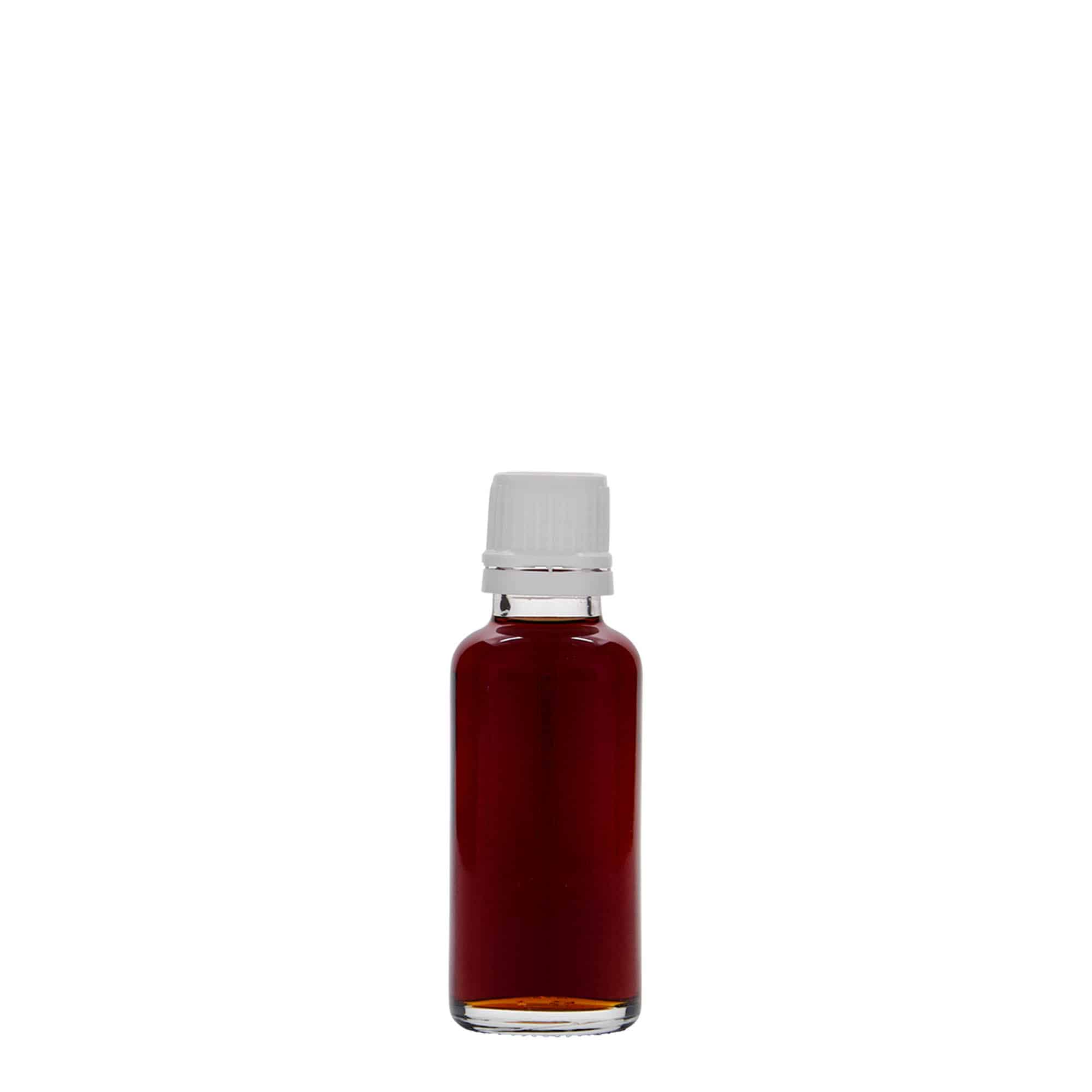 Frasco médico de 30 ml, vidro, boca: DIN 18