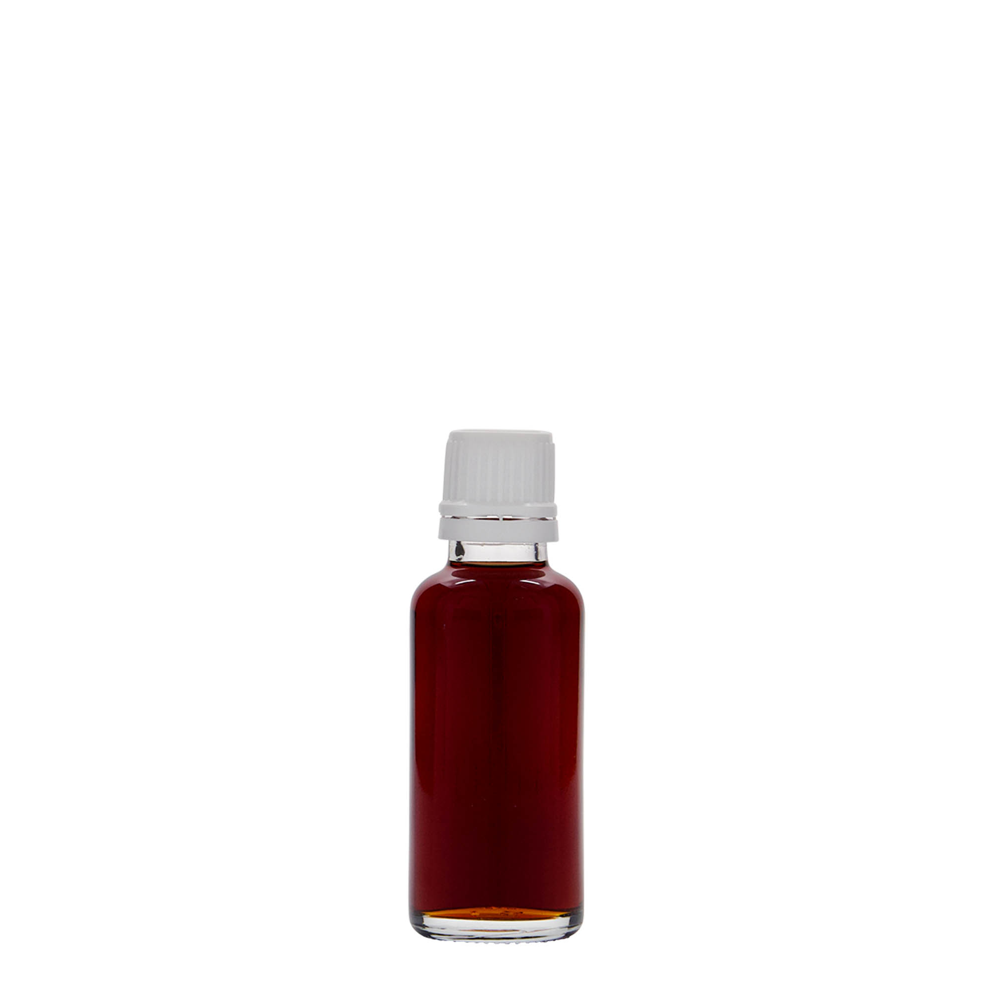 Frasco médico de 30 ml, vidro, boca: DIN 18