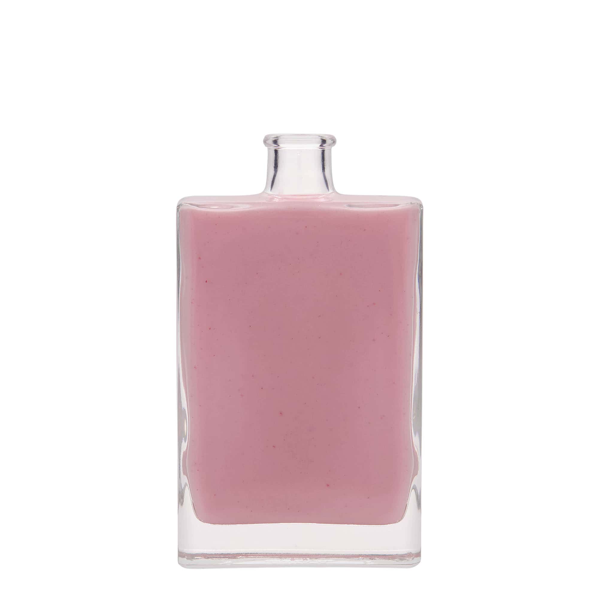 350 ml Garrafa de vidro 'Julia', retangular, boca: Cortiça