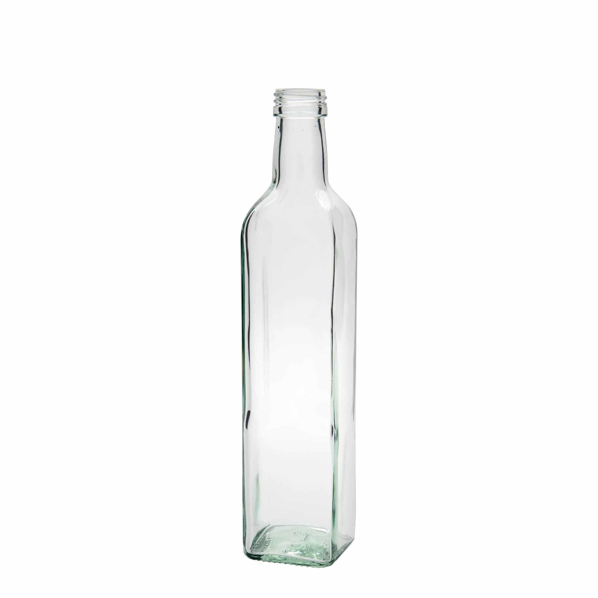 Garrafa de vidro 500 ml 'Marasca', quadrada, boca: PP 31,5