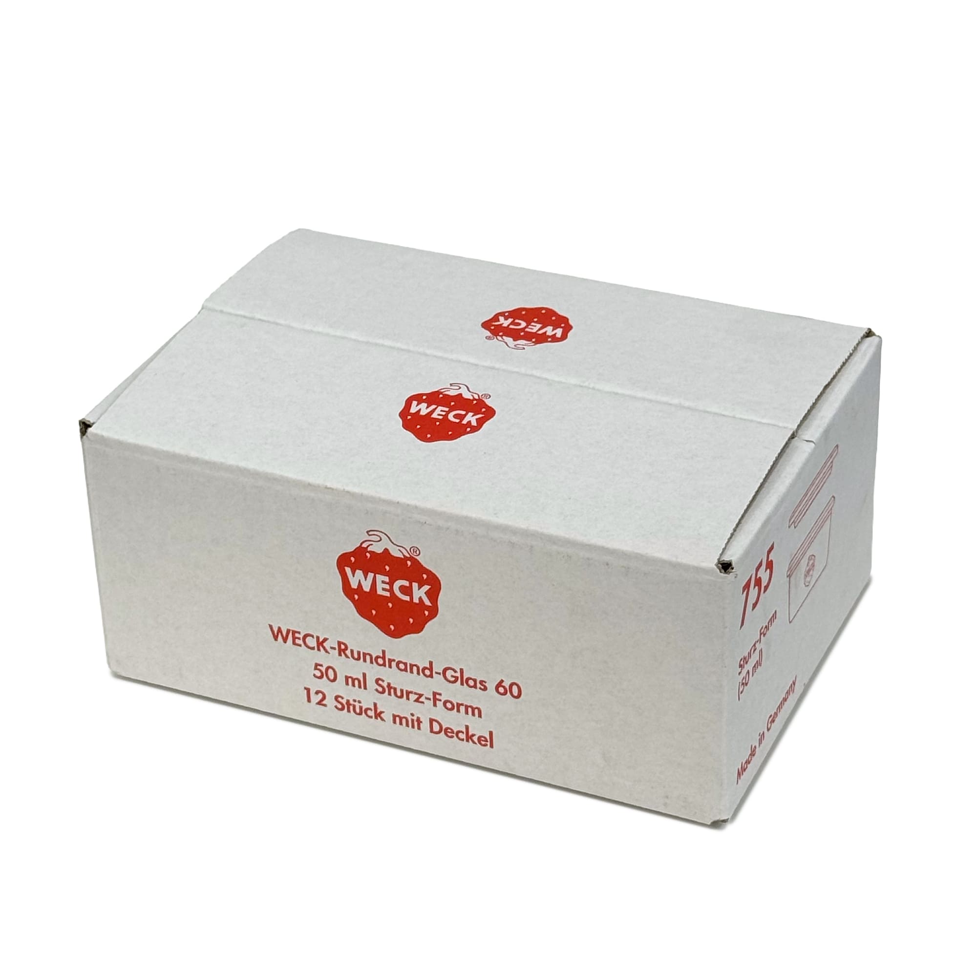 12x 50 ml frasco WECK com tampa de vidro RR 60