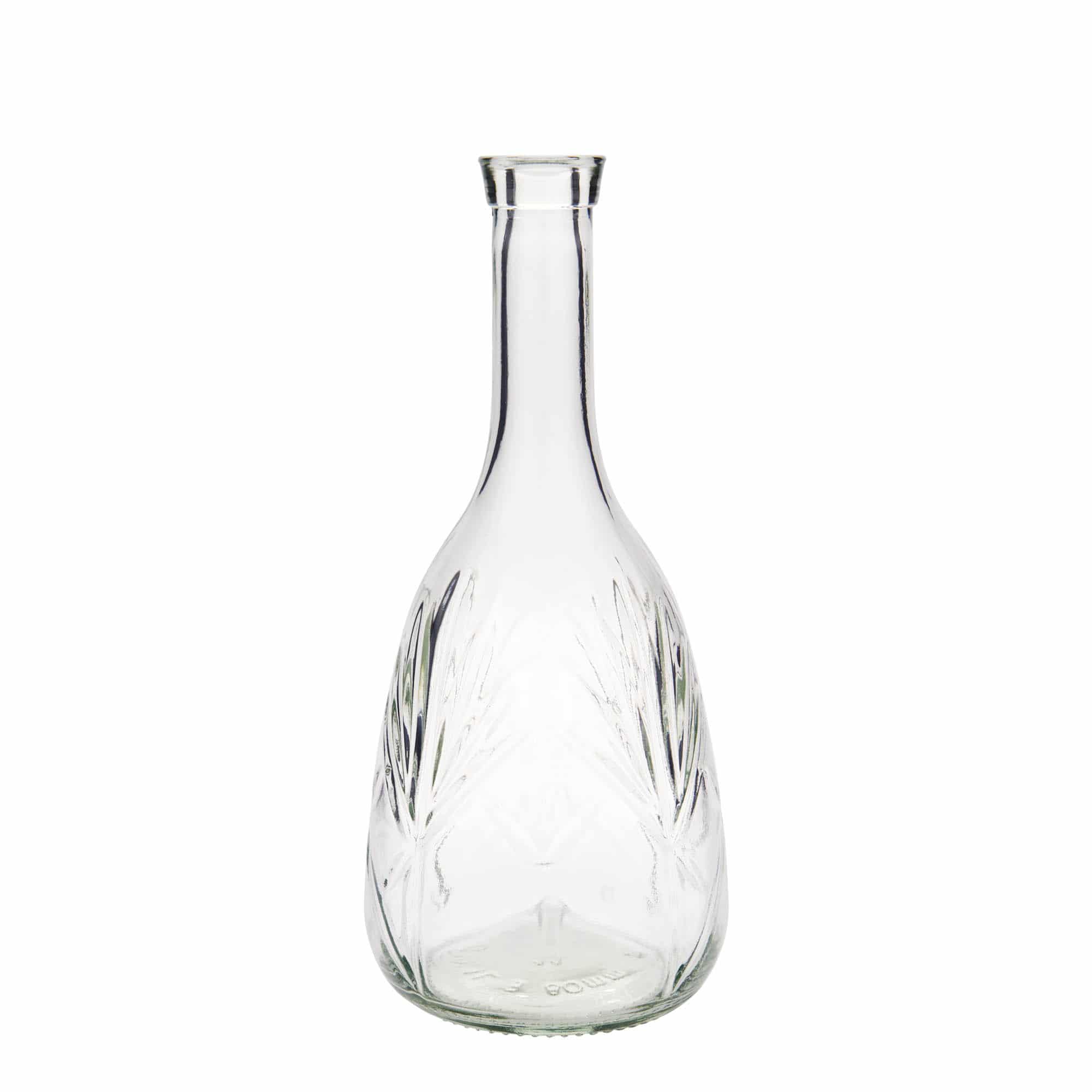 1000 ml Garrafa de vidro 'Reliefa', boca: Cortiça 1000 ml Garrafa de vidro 'Reliefa', boca: Cortiça