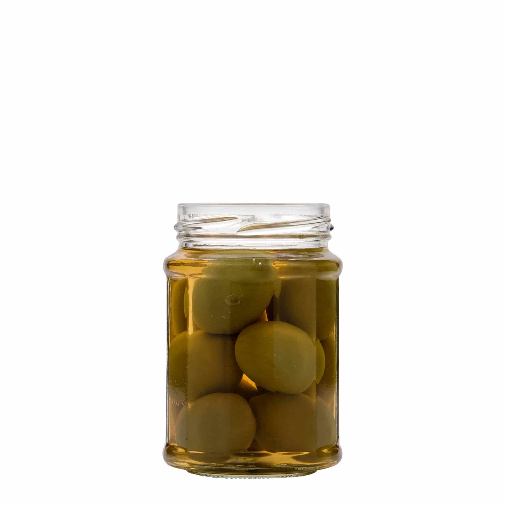 Frasco de vidro de 192 ml com doze lados, boca: Twist-Off (TO 58)