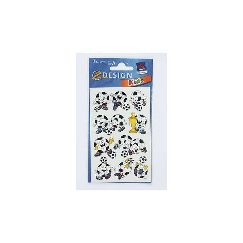 Autocolantes Zweckform 'Bolas de futebol com rostos', papel, multicolor Autocolantes Zweckform 'Bolas de futebol com rostos', papel, multicolor