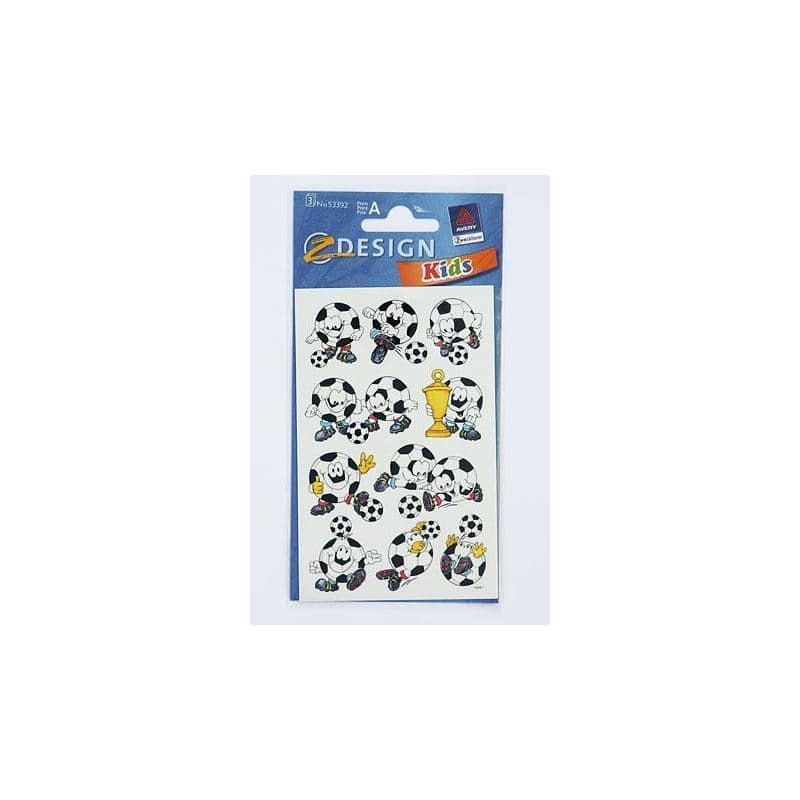 Autocolantes Zweckform 'Bolas de futebol com rostos', papel, multicolor