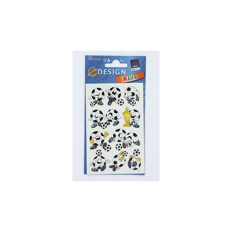 Autocolantes Zweckform 'Bolas de futebol com rostos', papel, multicolor Autocolantes Zweckform 'Bolas de futebol com rostos', papel, multicolor