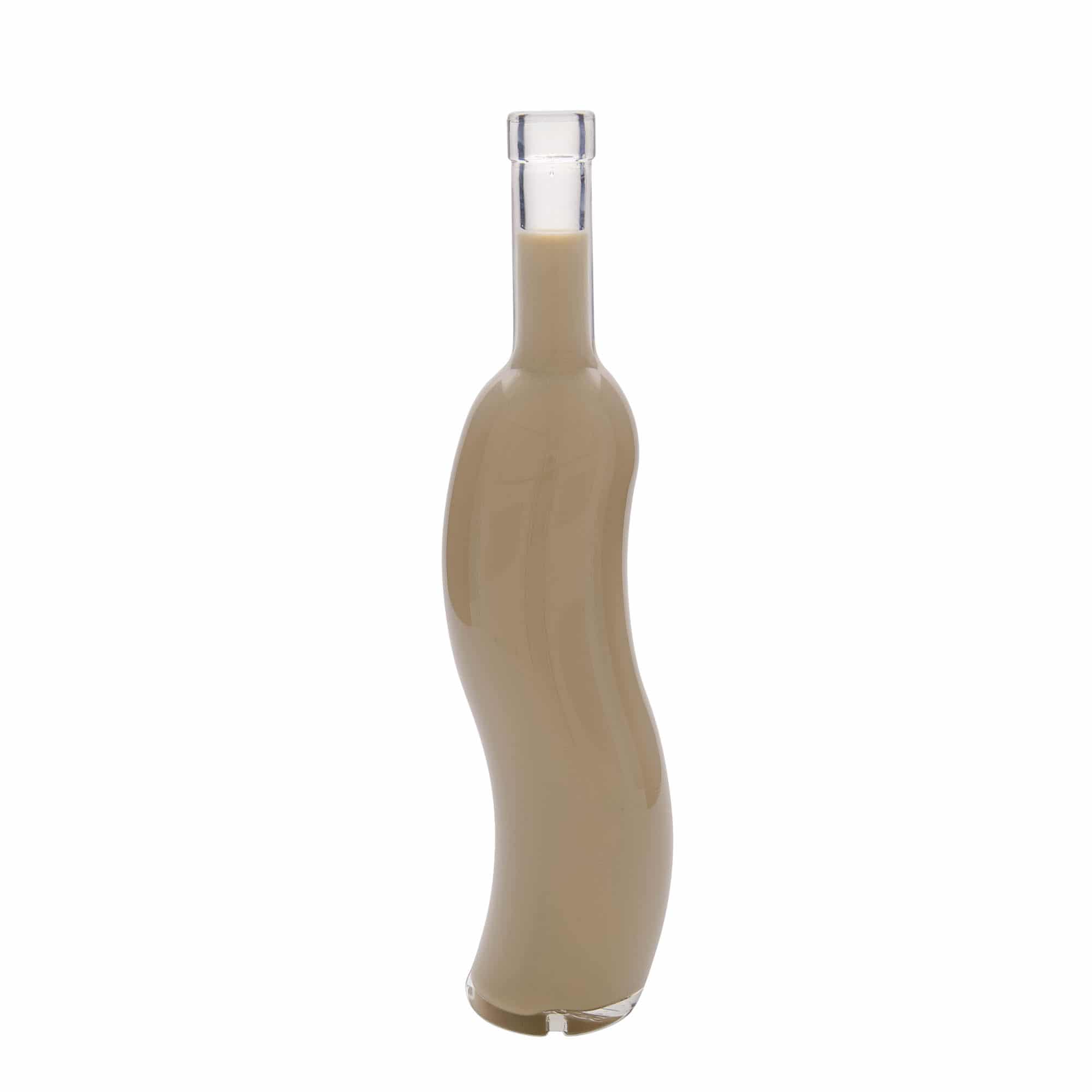 Garrafa de vidro de 500 ml 'La-Ola', semi-redonda, boca: cortiça