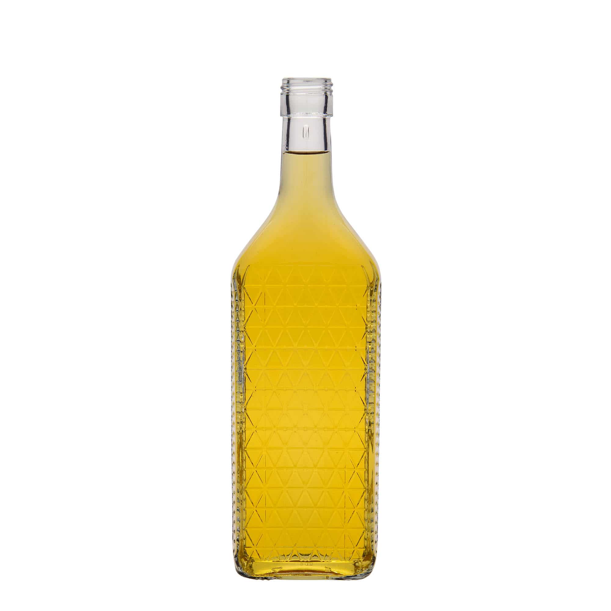 700 ml Garrafa de vidro 'Caruso', retangular, boca: PP 31,5