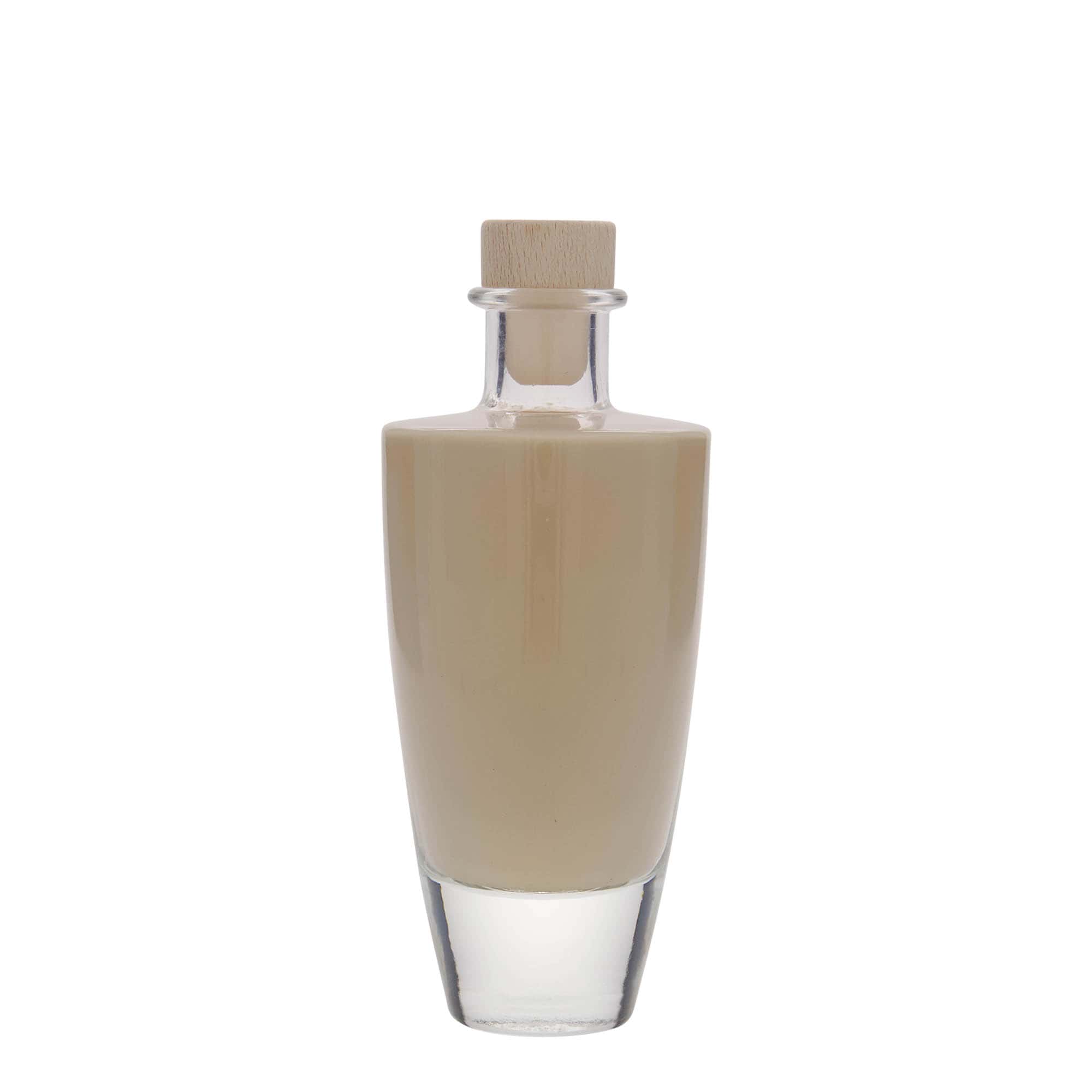 Garrafa de vidro de 200 ml 'Vanessa', oval, boca: cortiça