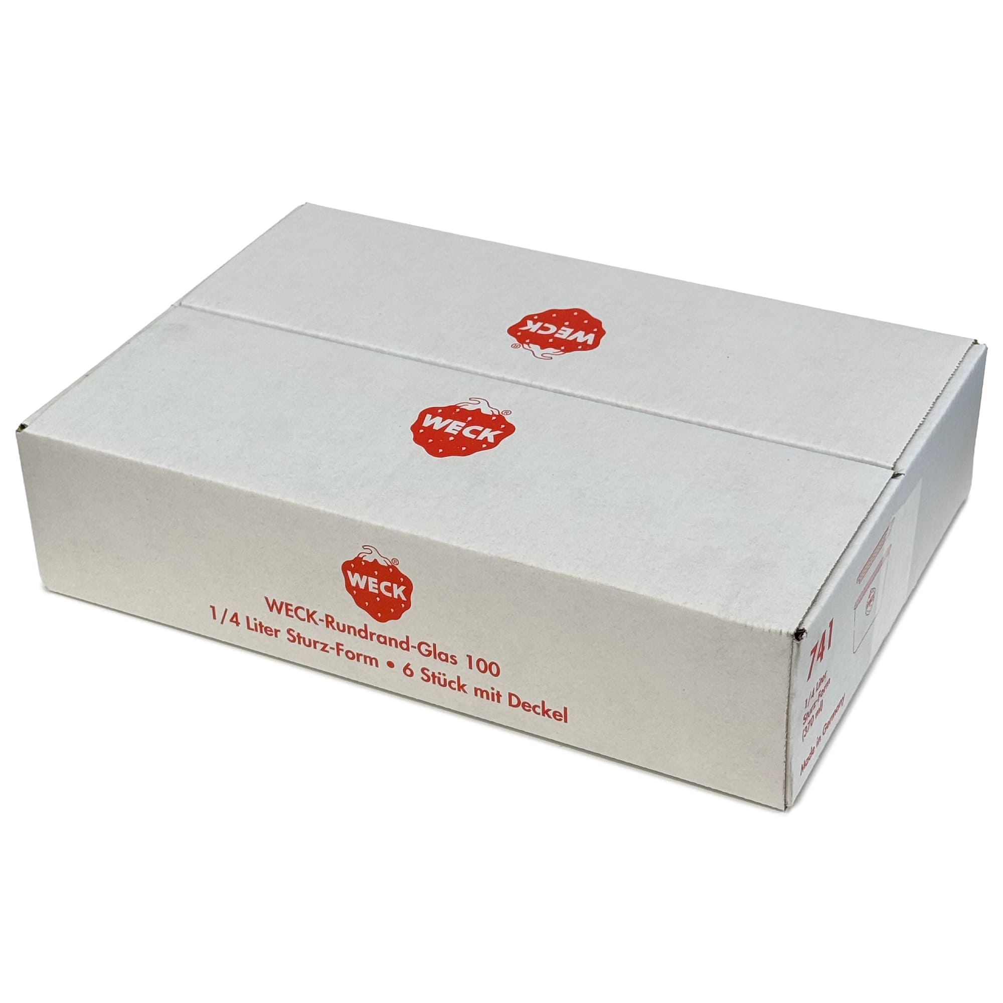6x 370 ml frasco WECK com tampa de vidro RR 100