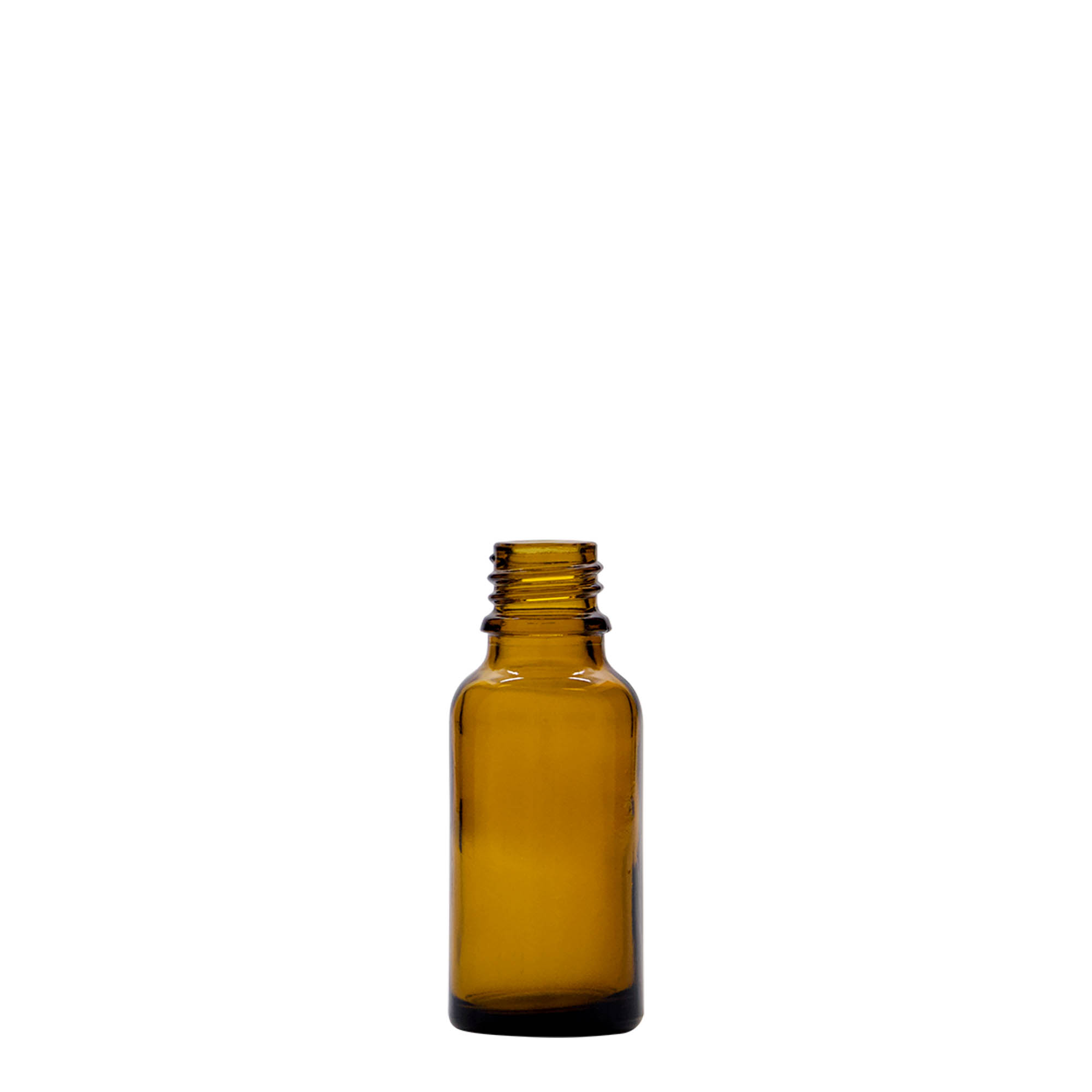 Frasco medicinal de 20 ml, vidro castanho, bocal: DIN 18 Frasco medicinal de 20 ml, vidro castanho, bocal: DIN 18