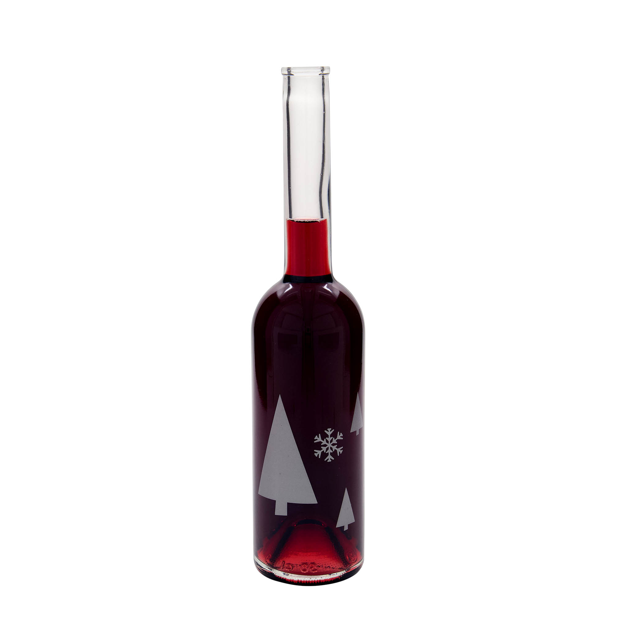 Garrafa de vidro de 500 ml 'Opera', motivo: flocos de neve, boca: cortiça