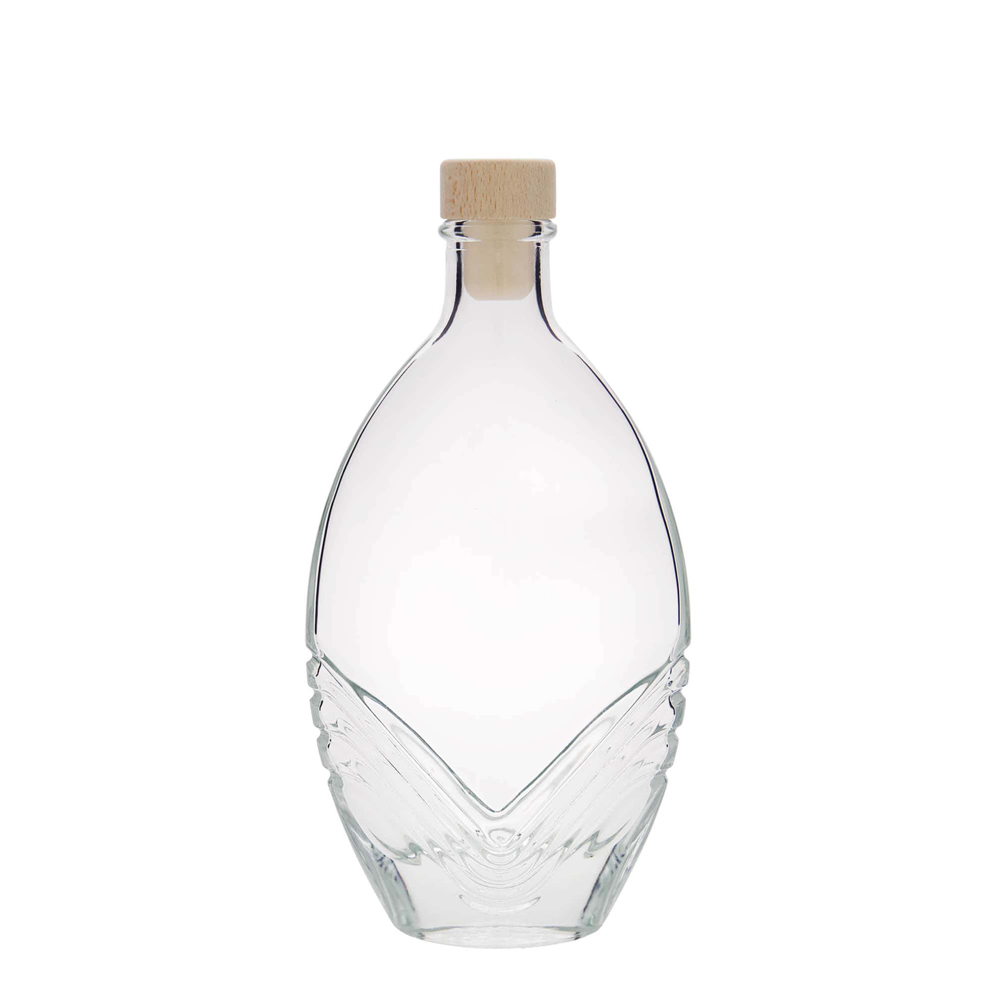 Frasco de vidro de 200 ml 'Florence', oval, boca: cortiça