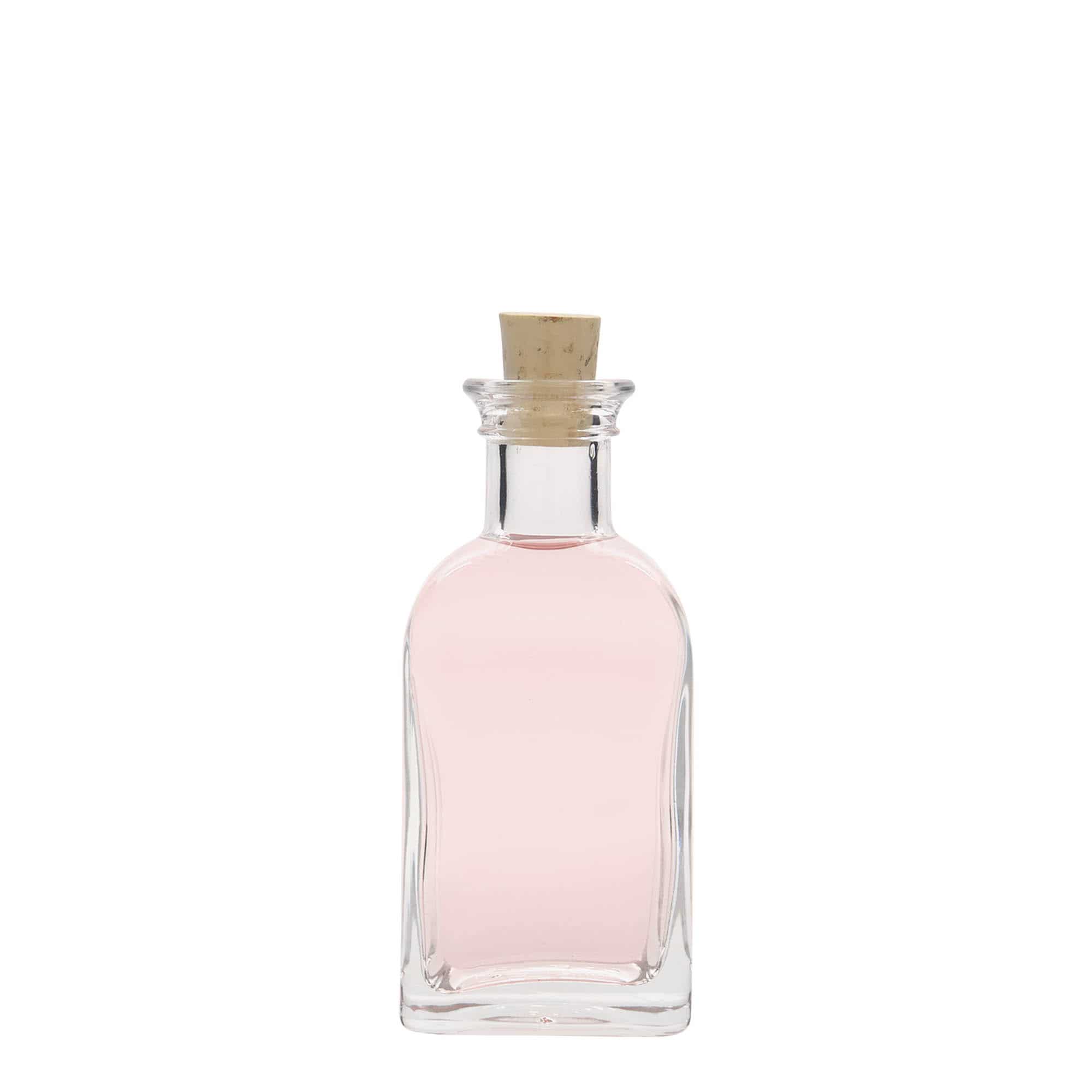 100 ml Garrafa de vidro farmacêuticas Carré, quadrada, boca: Cortiça
