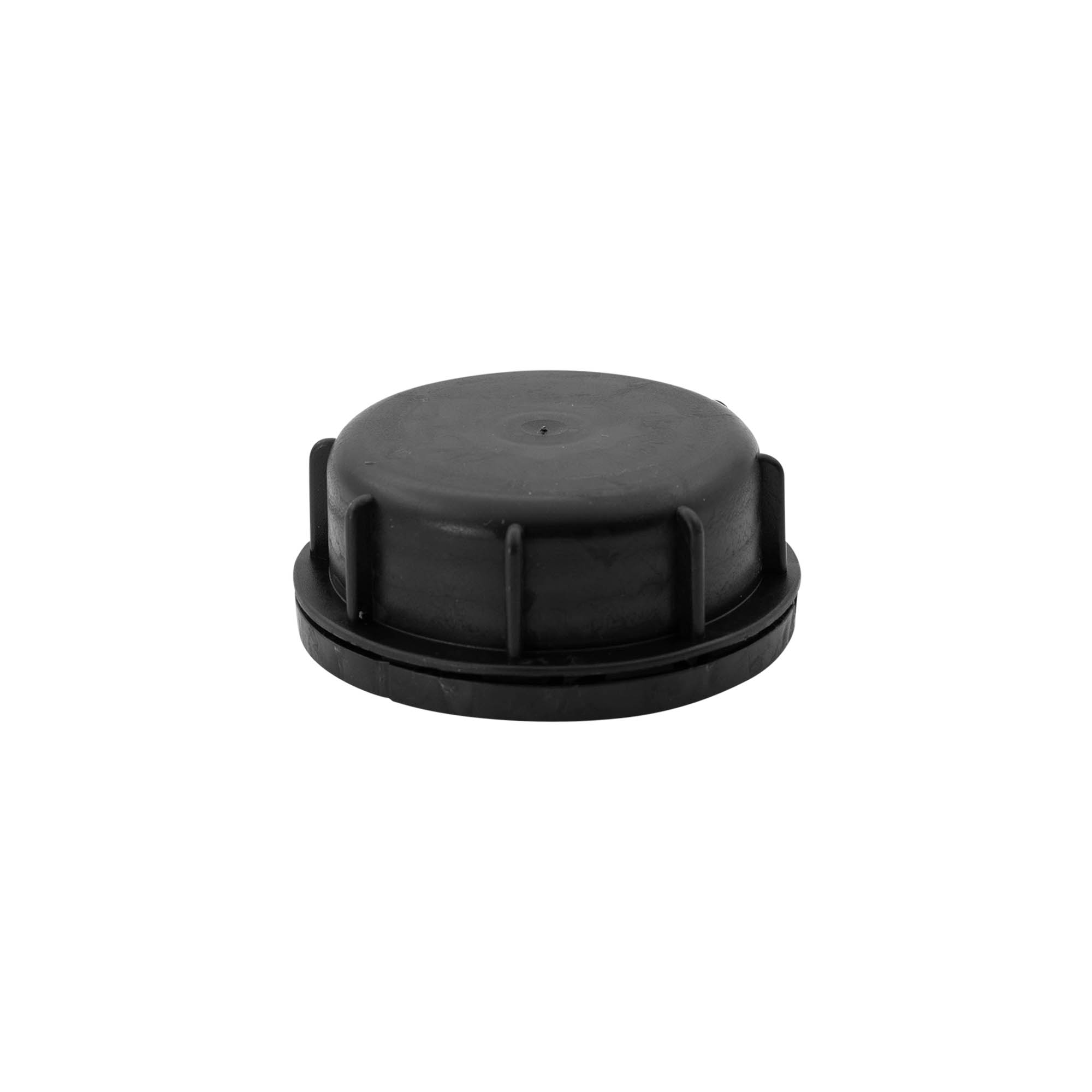 Tampa de rosca, plástico PP, preta, para abertura: ND60 Tampa de rosca, plástico PP, preta, para abertura: ND60