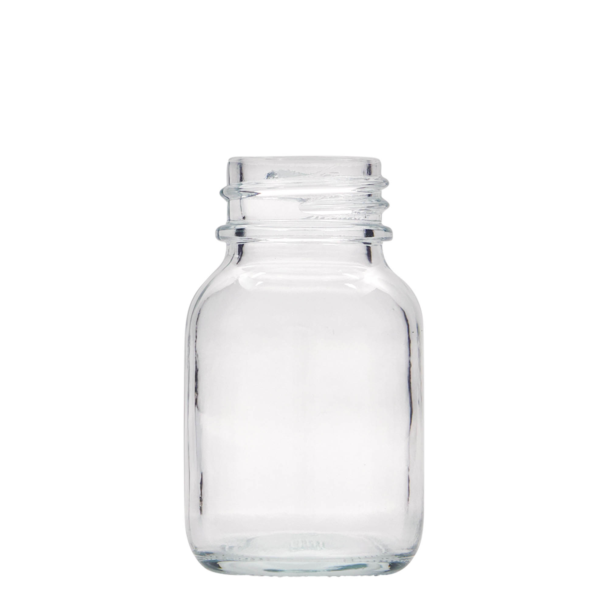 Frasco de vidro de gargalo largo de 50 ml, boca: DIN 32 Frasco de vidro de gargalo largo de 50 ml, boca: DIN 32