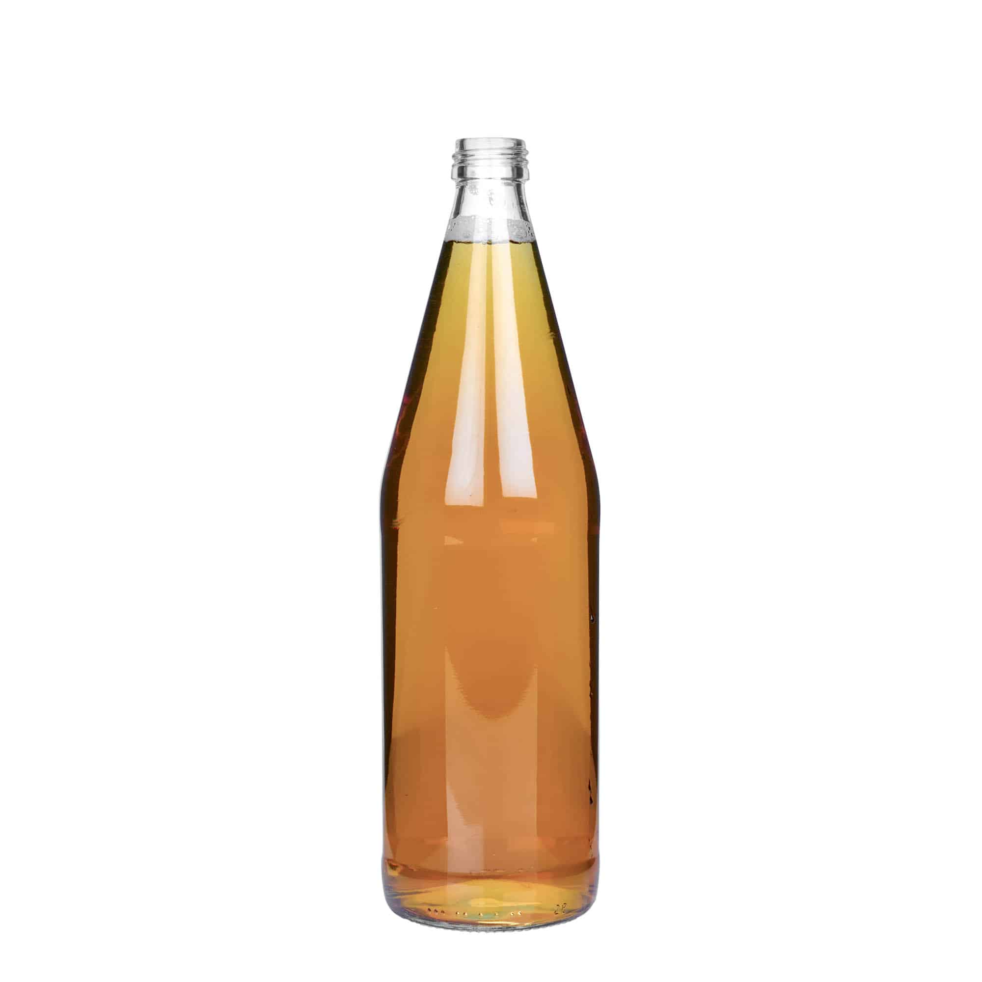 750 ml Garrafa universal em forma de cenoura, vidro, boca: PP 28 750 ml Garrafa universal em forma de cenoura, vidro, boca: PP 28