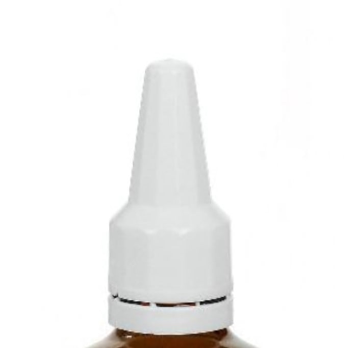 Tampa de rosca com aplicador, plástico PE, branco, para abertura: DIN 18 Tampa de rosca com aplicador, plástico PE, branco, para abertura: DIN 18