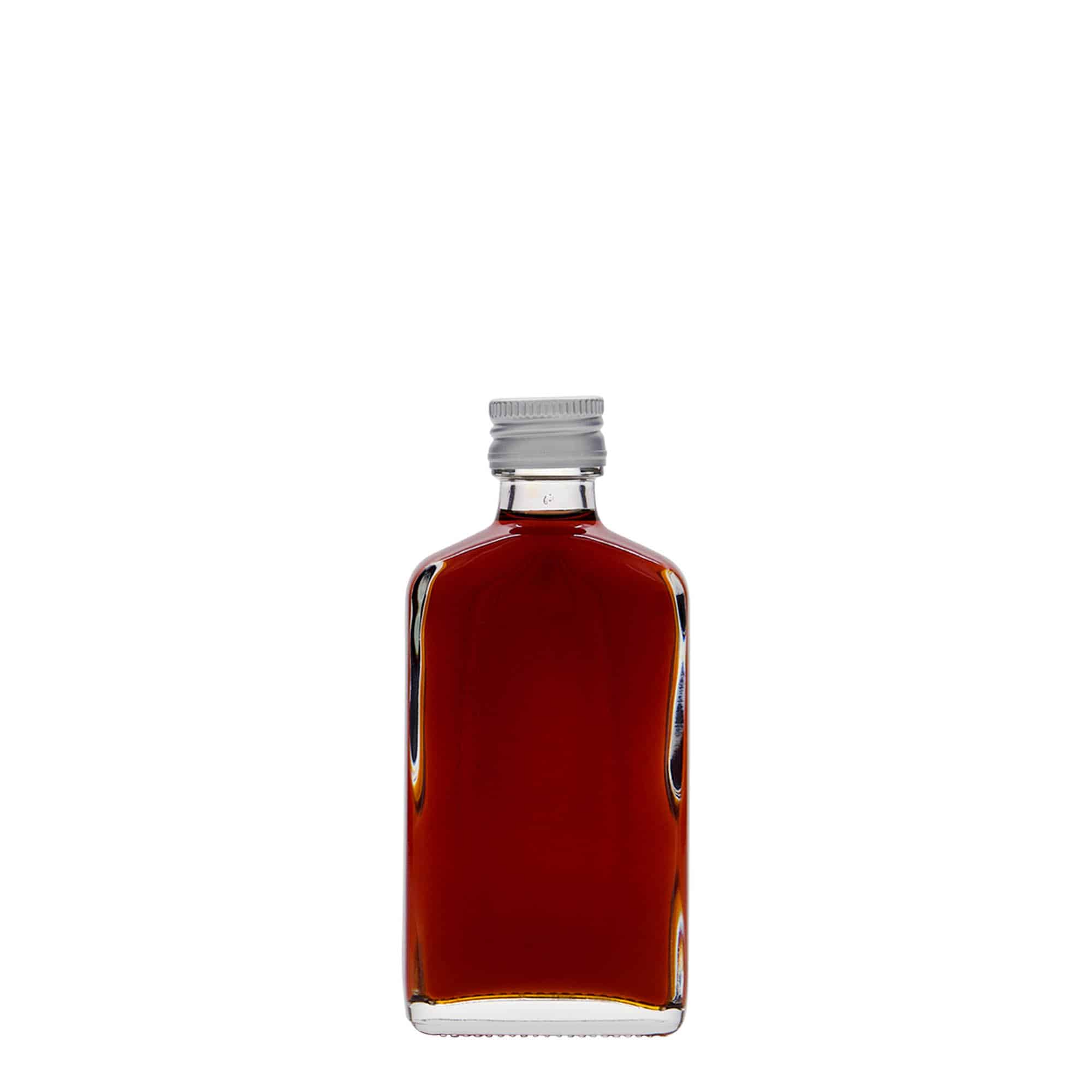 50 ml Garrafa de bolso, retangular, vidro, boca: PP 18