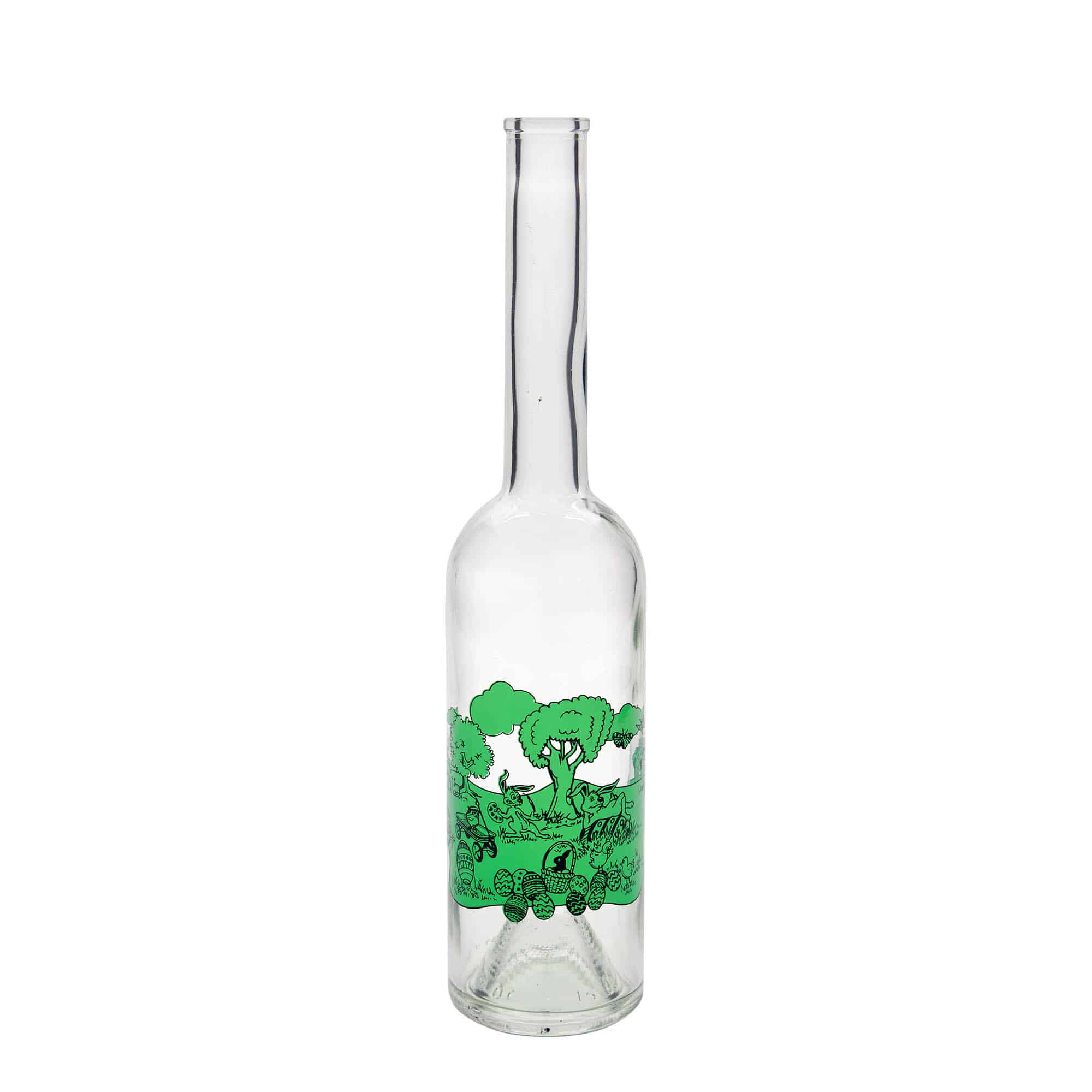 500 ml Garrafa de vidro 'Opera', Motivo: Feliz Páscoa, boca: Cortiça 500 ml Garrafa de vidro 'Opera', Motivo: Feliz Páscoa, boca: Cortiça