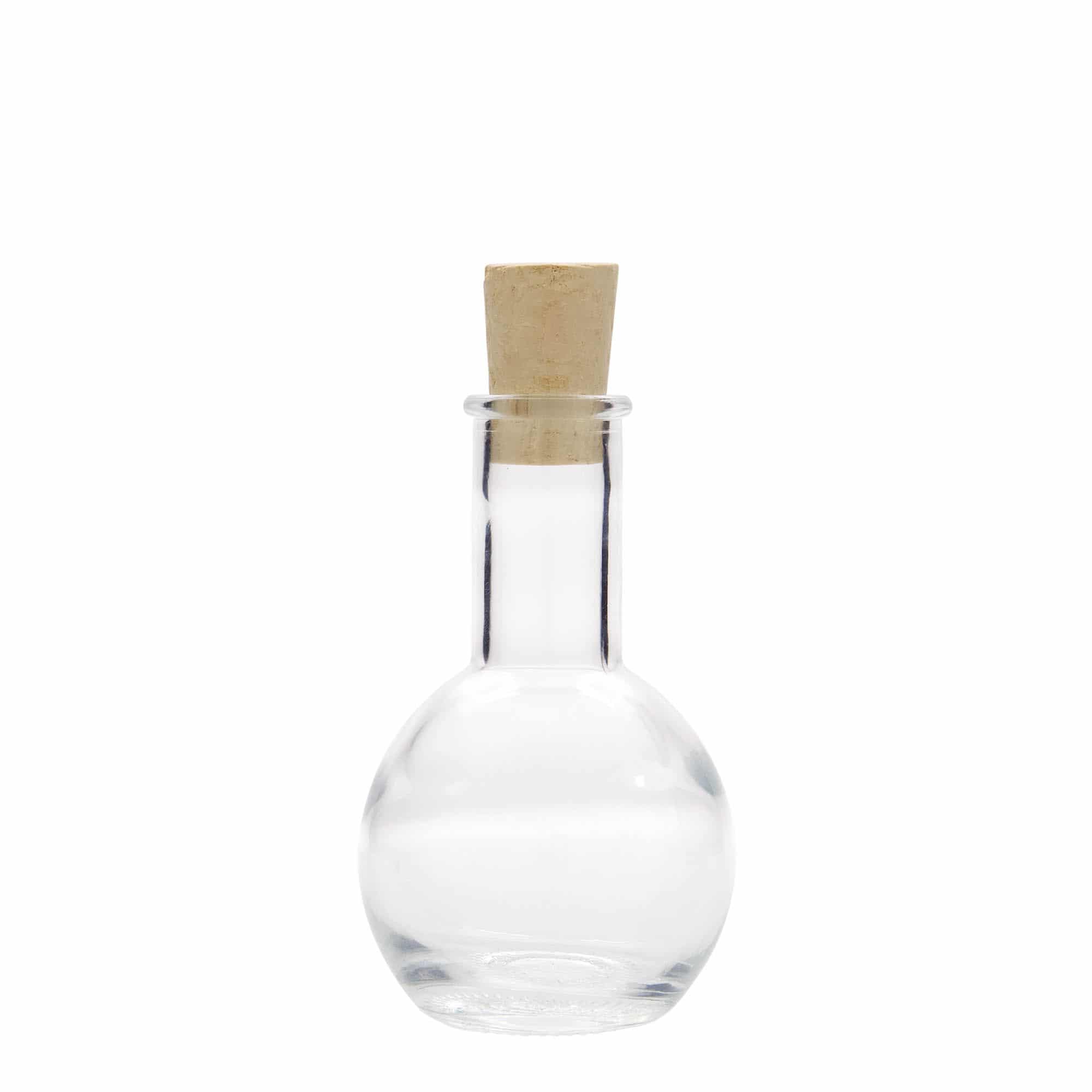 100 ml Garrafa de vidro 'Tulipano', boca: Cortiça