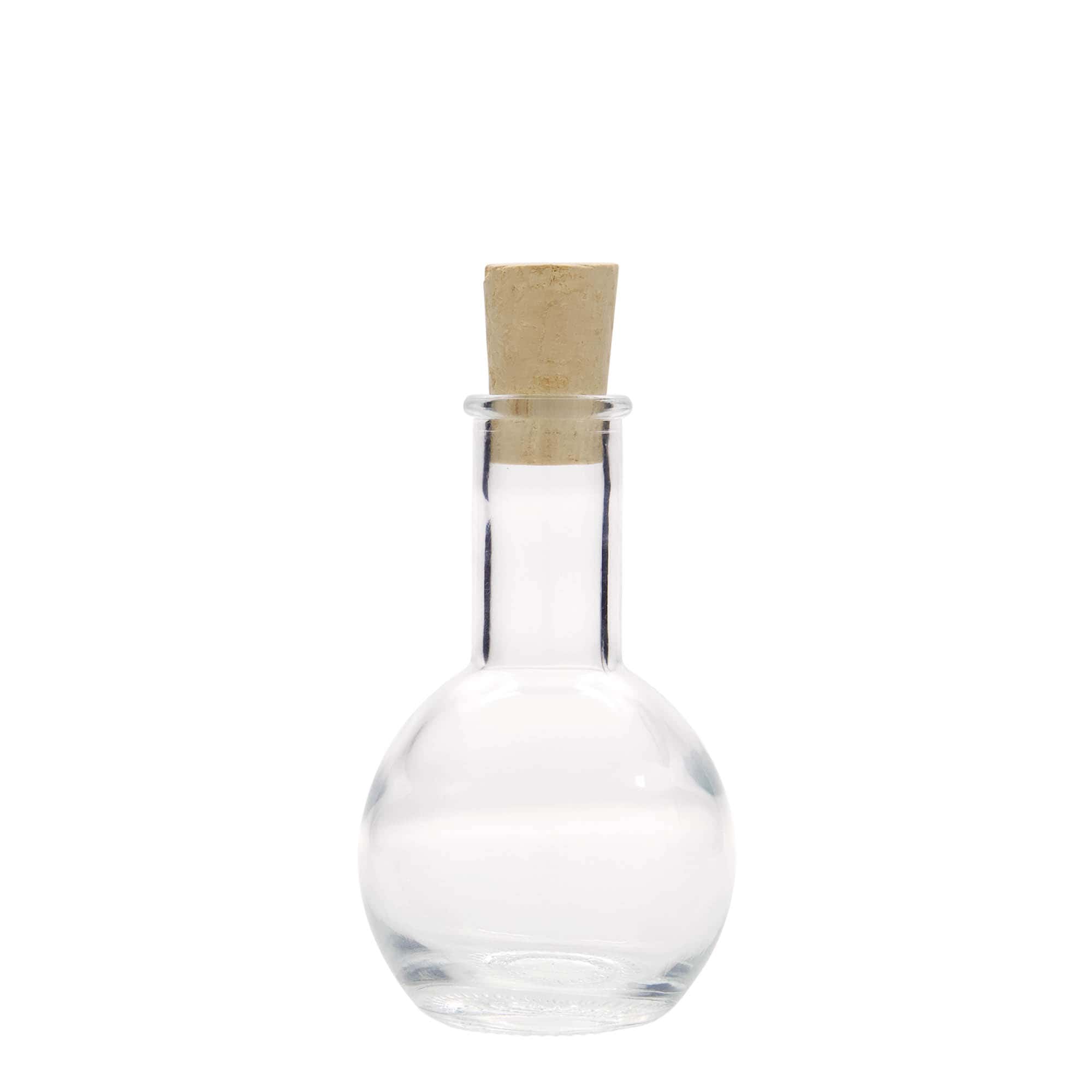 Frasco de vidro de 100 ml 'Tulipano', boca: cortiça