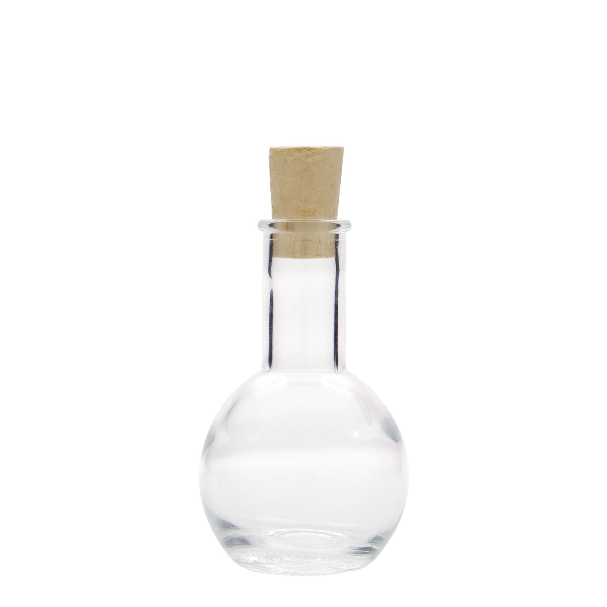 Frasco de vidro de 100 ml 'Tulipano', boca: cortiça Frasco de vidro de 100 ml 'Tulipano', boca: cortiça