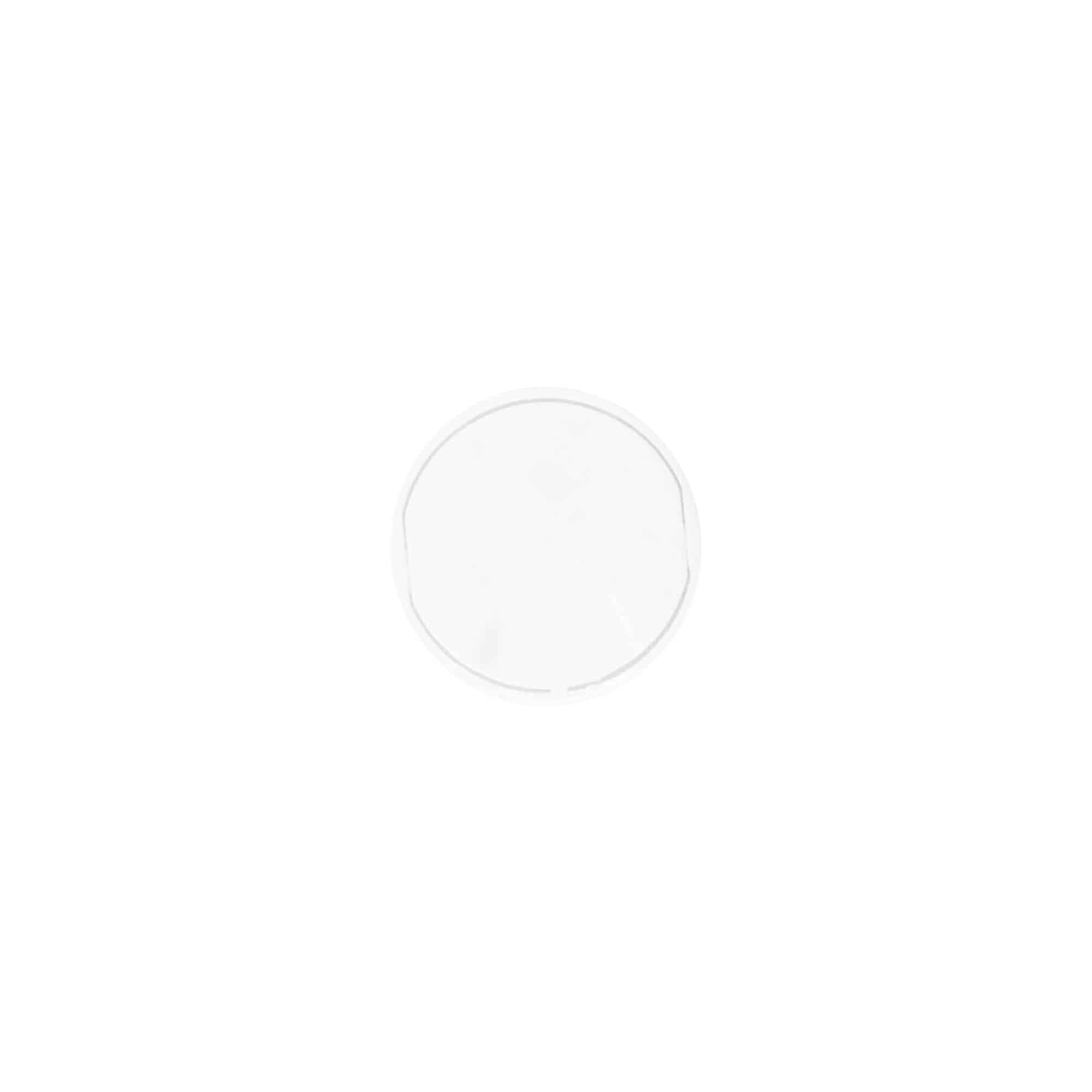Tampa de rosca Disc Top, plástico PP, branco, para boca: 20/410